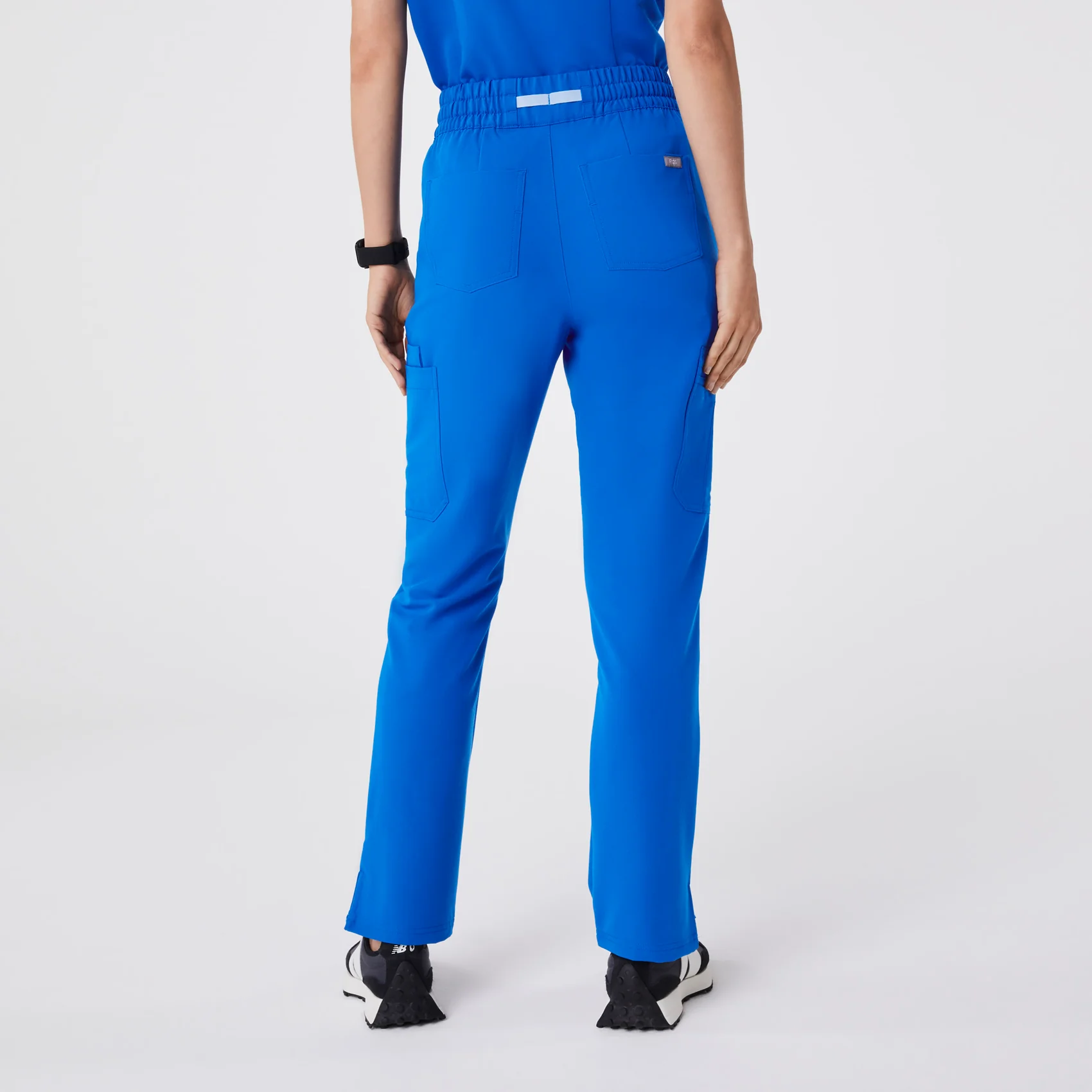 women's Royal Blue High Waisted Dowa - Petite Scrub Pant (3XL-6XL) - Image 4