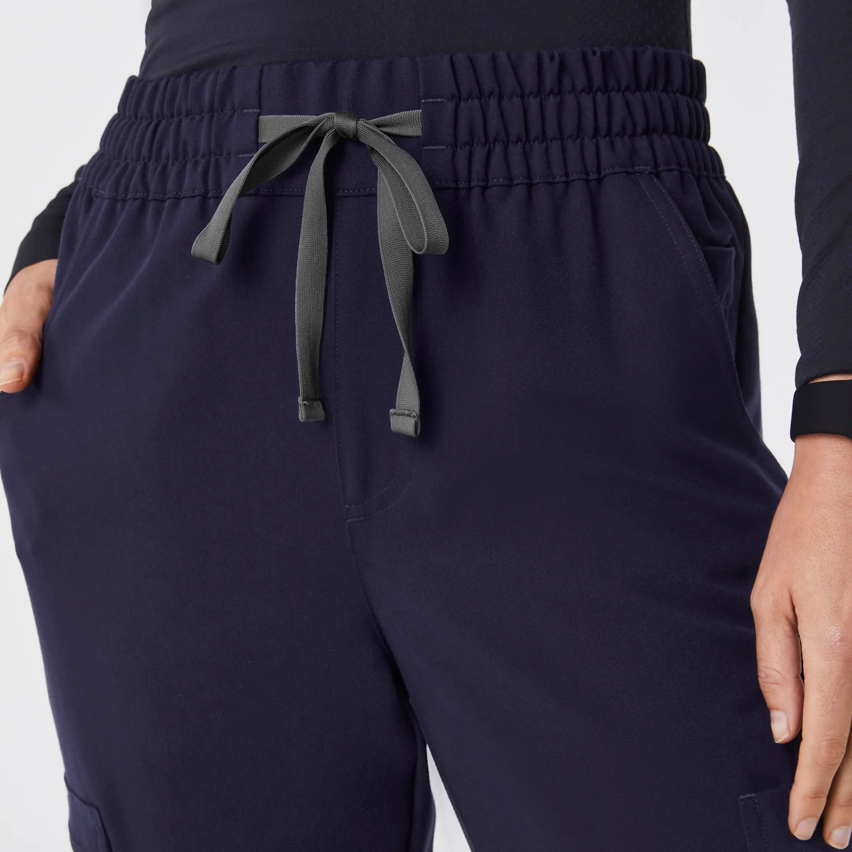 women's Navy High Waisted Dowa - Tall Scrub Pant (3XL-6XL) - Image 6