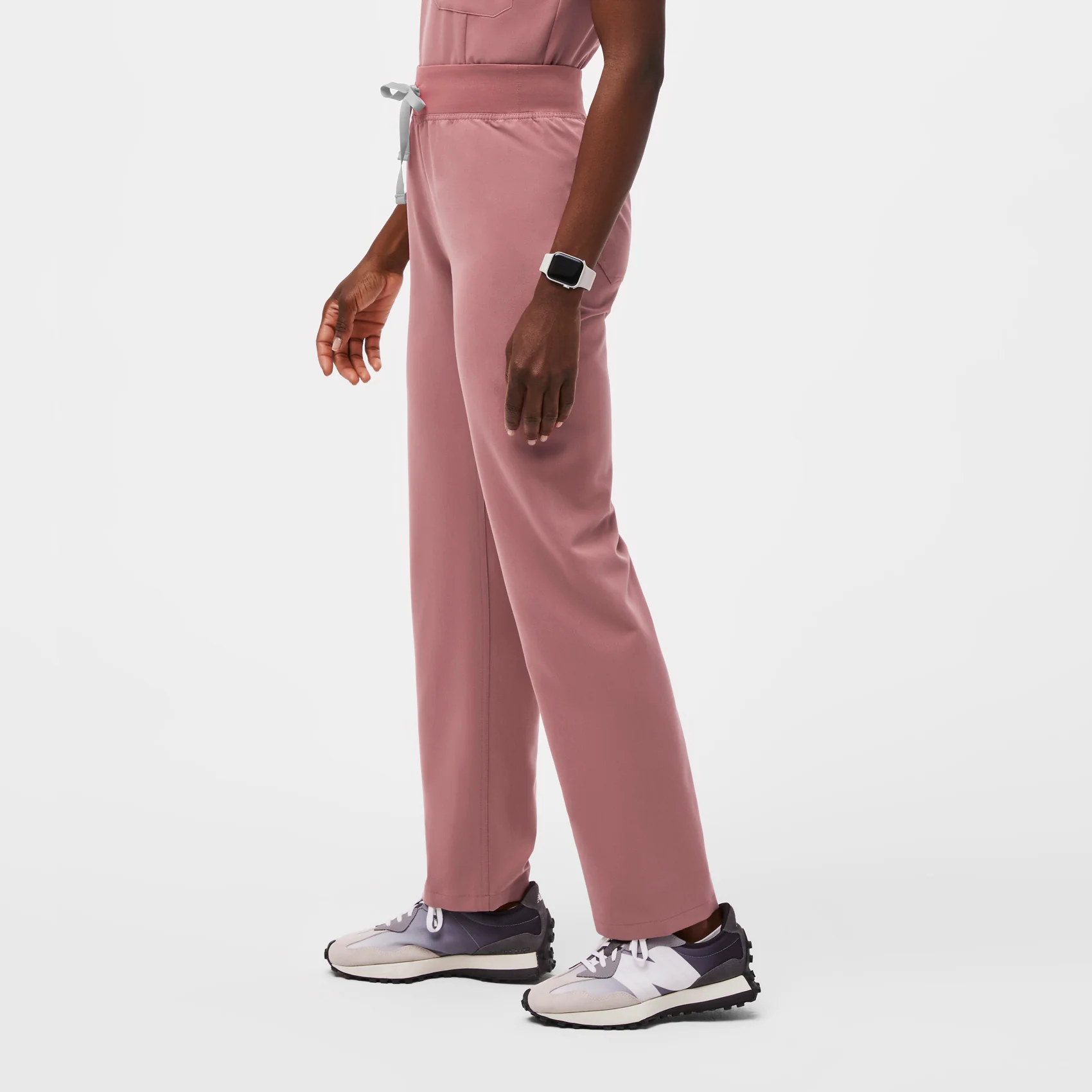 women's Mauve High Waisted Livingston™ - Petite Basic Scrub Pants (3XL - 6XL) - Image 3