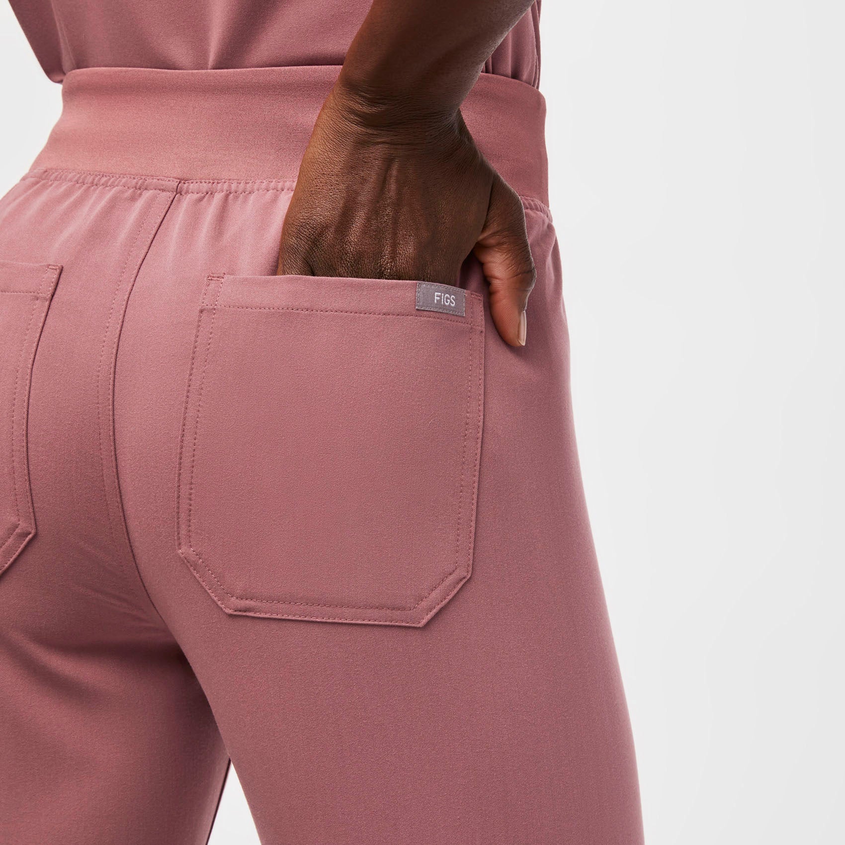 women's Mauve High Waisted Livingston™ - Petite Basic Scrub Pants (3XL - 6XL) - Image 6