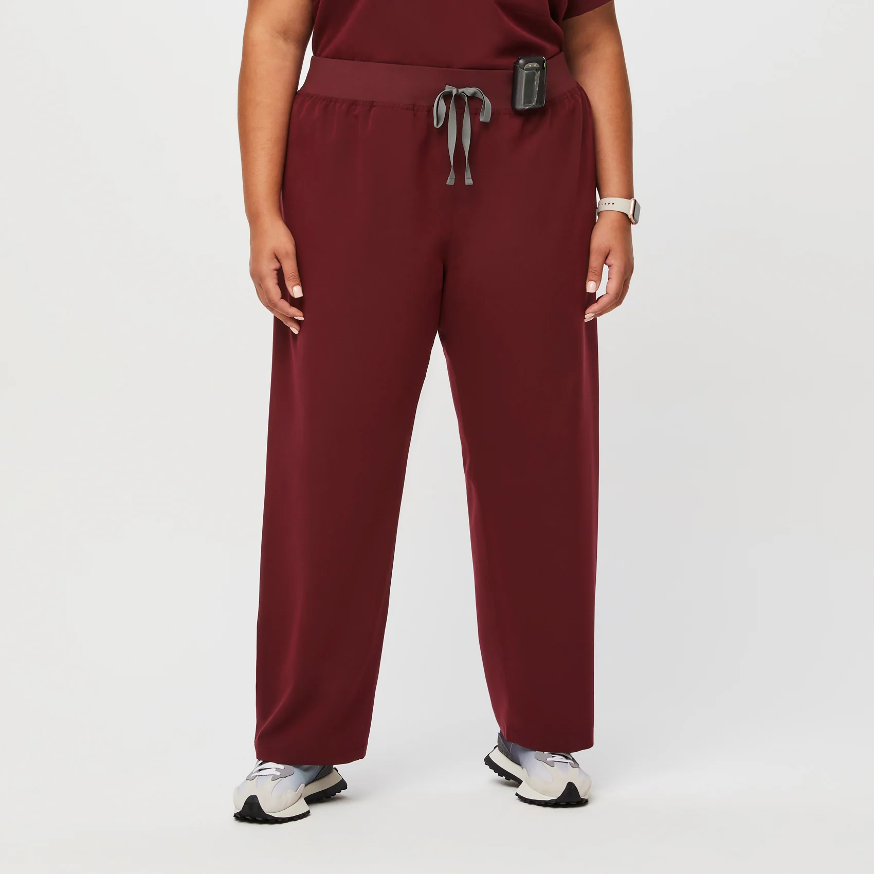 women's Burgundy High Waisted Livingston™ - Tall Basic Scrub Pants (3XL - 6XL)