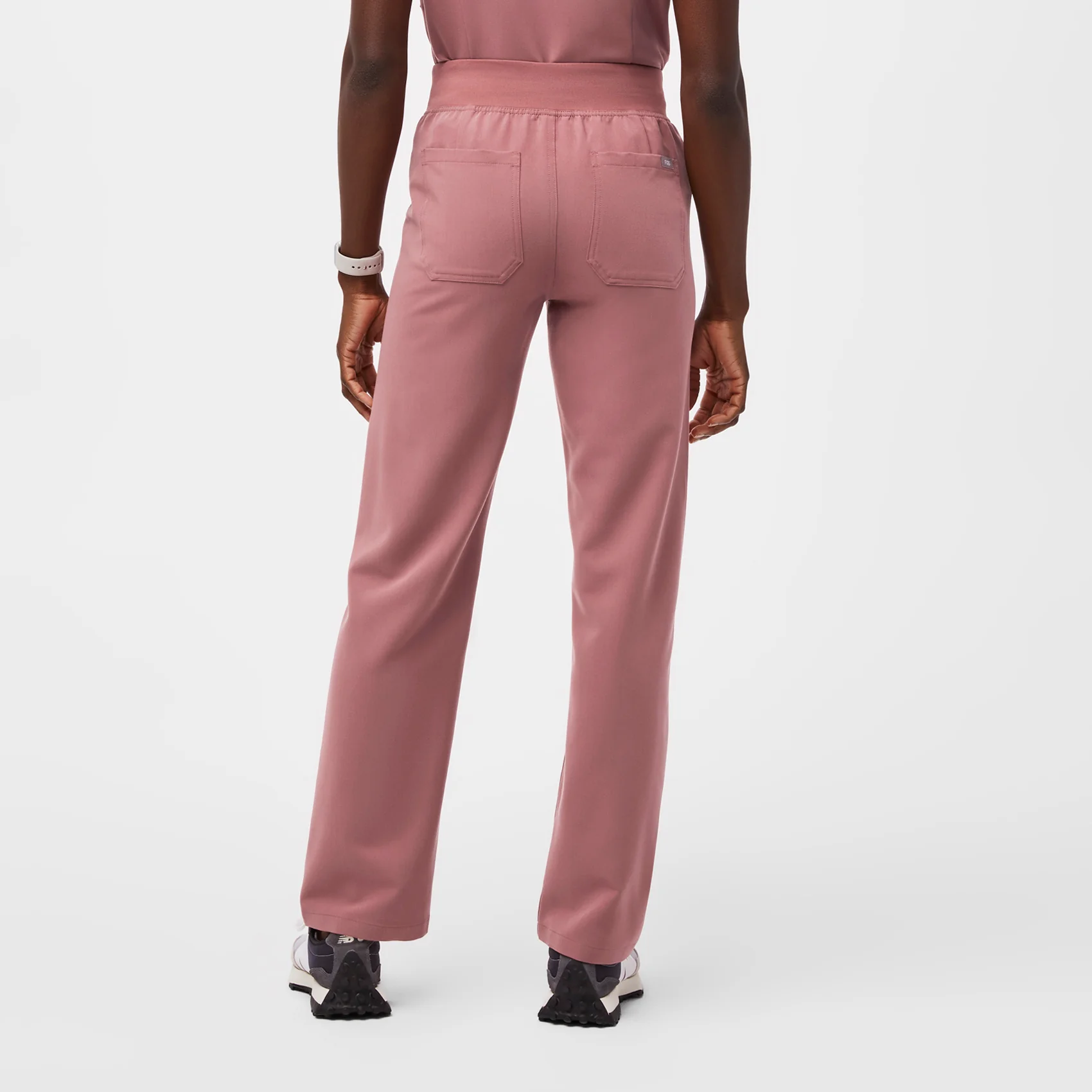 women's Mauve High Waisted Livingston™ - Tall Basic Scrub Pants (3XL - 6XL) - Image 4