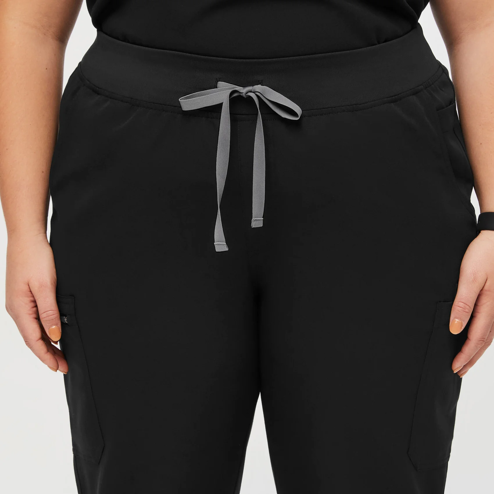 women's Black High Waisted Yola™ - Petite Skinny Scrub Pants (3XL - 6XL) - Image 5