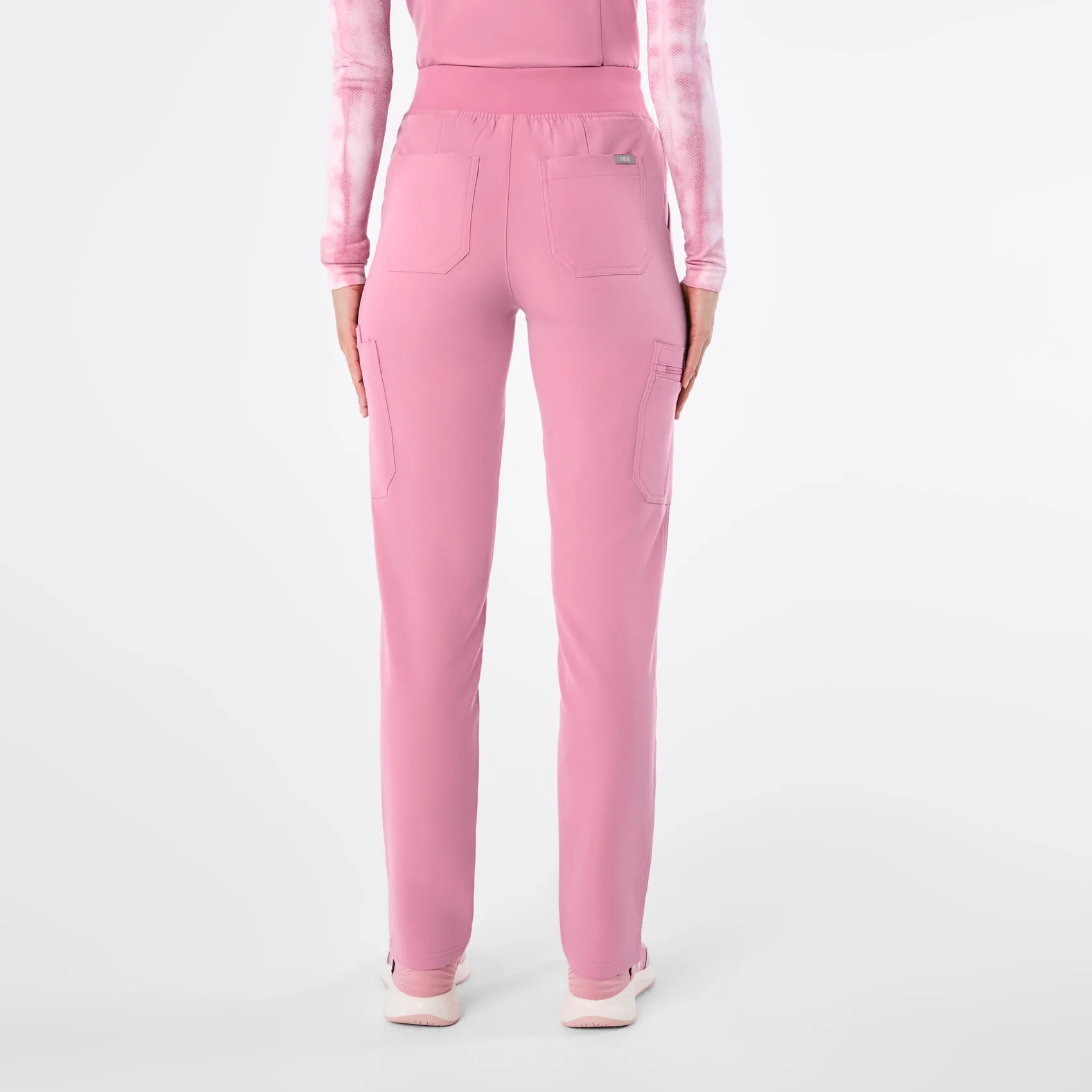 women's Chalk Pink High Waisted Yola - Skinny Scrub Pant™ - Image 4