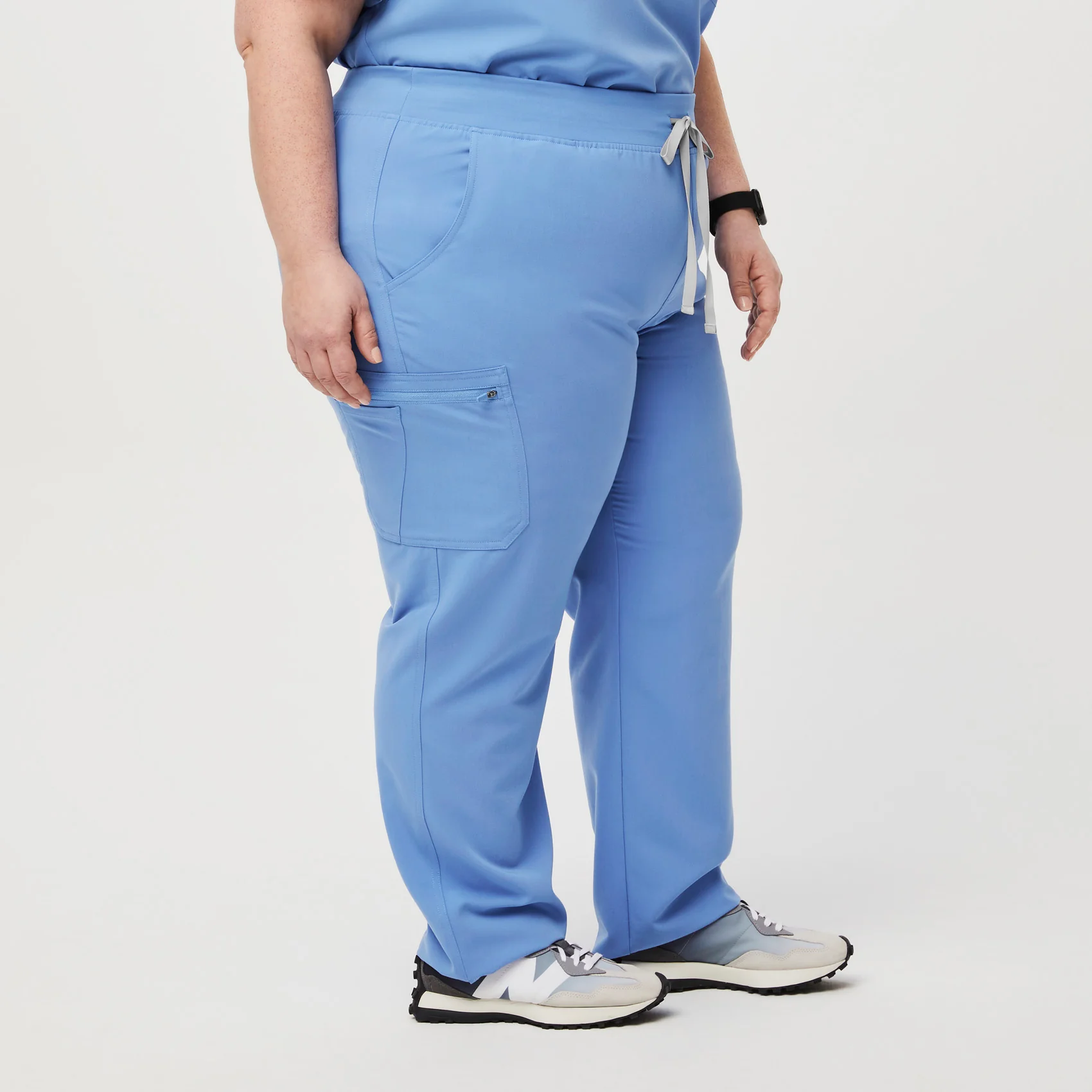 women's Ceil Blue High Waisted Yola™ - Skinny Scrub Pants (3XL - 6XL) - Image 3