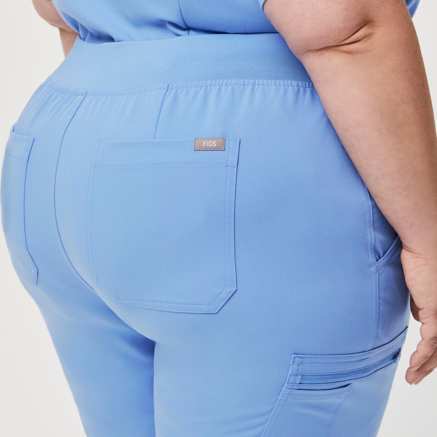 women's Ceil Blue High Waisted Yola™ - Skinny Scrub Pants (3XL - 6XL) - Image 6