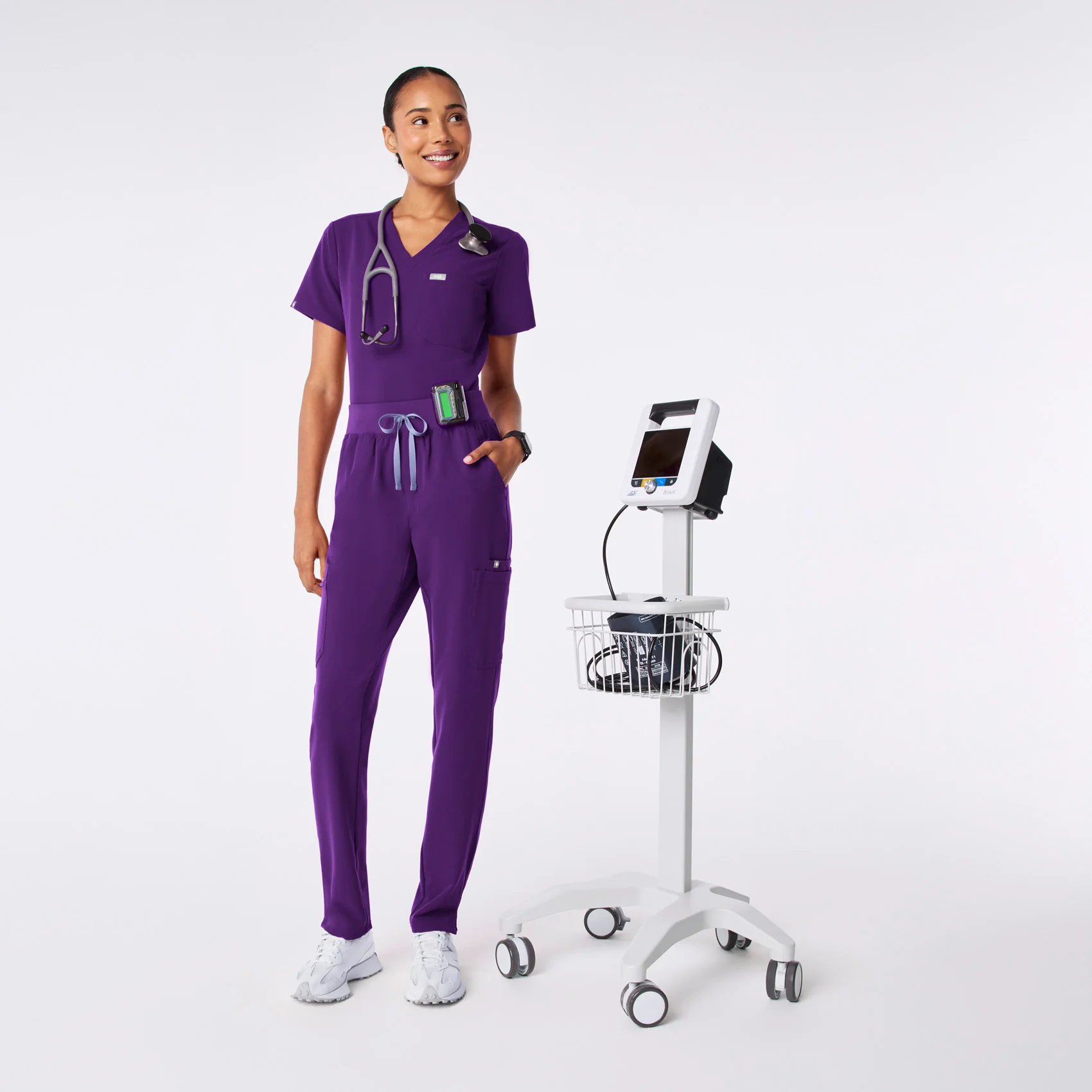 women's Digital Grape High Waisted Yola - Tall Skinny Scrub Pant™ - Image 2