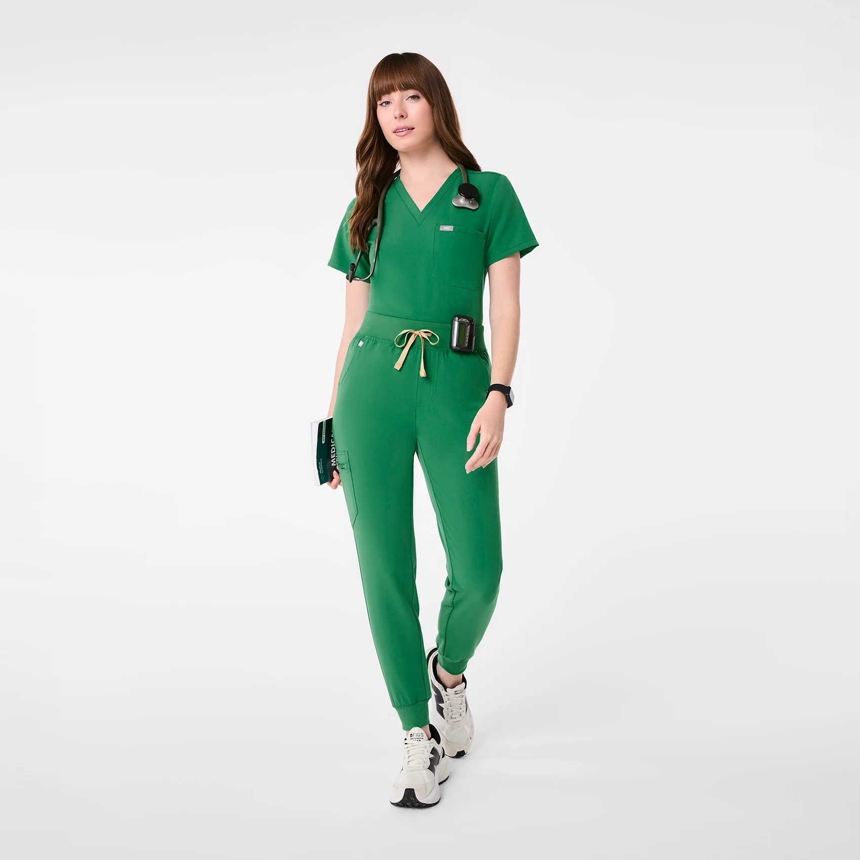 women's Indocyanine Green High Waisted Zamora - Jogger Scrub Pant™ - Image 2