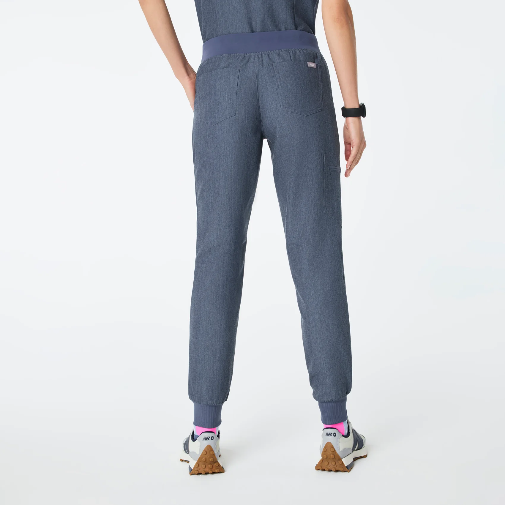 women's Heather Denim High Waisted Zamora - Jogger Scrub Pant™ - Image 4