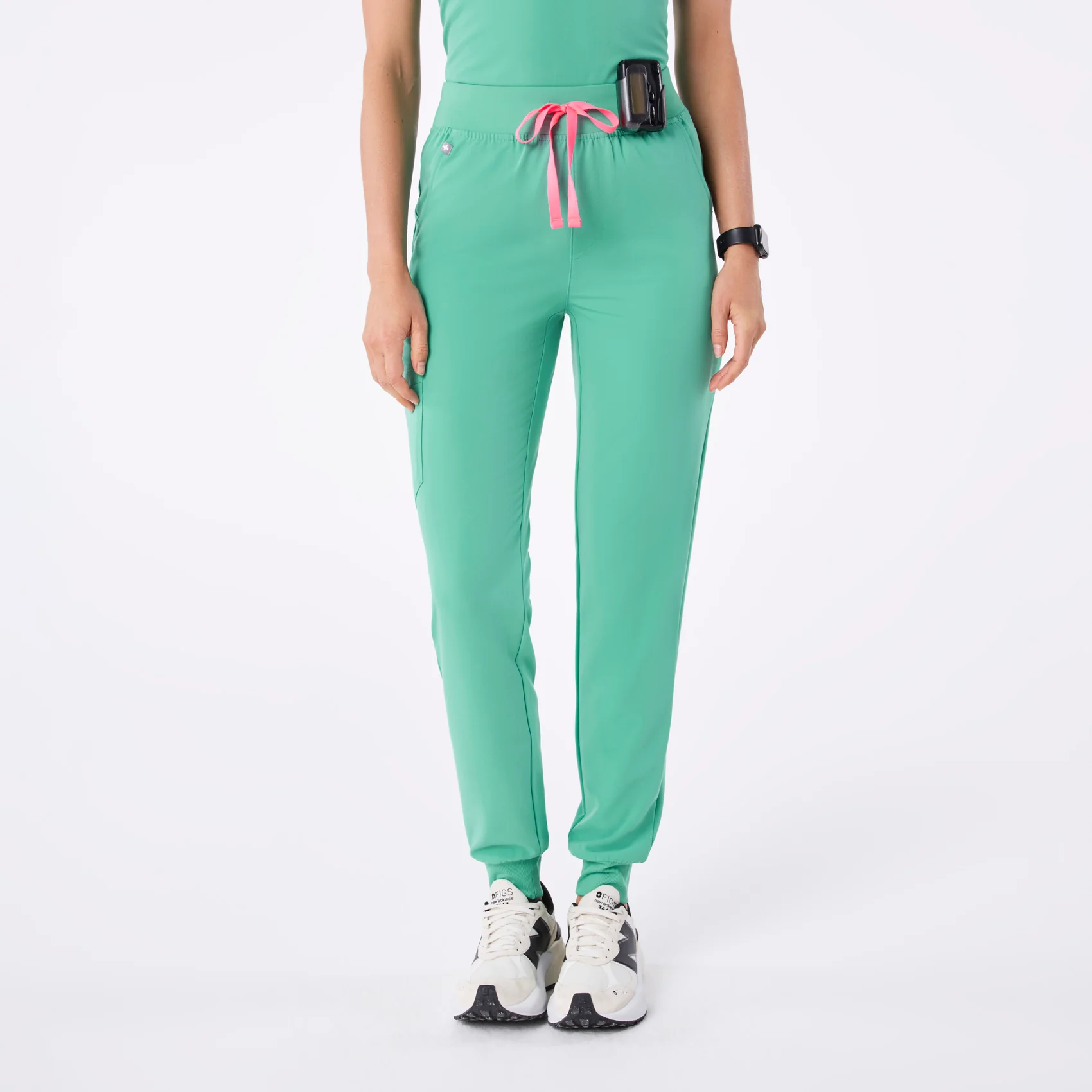 women's Surgical Green High Waisted Zamora - Jogger Scrub Pant™