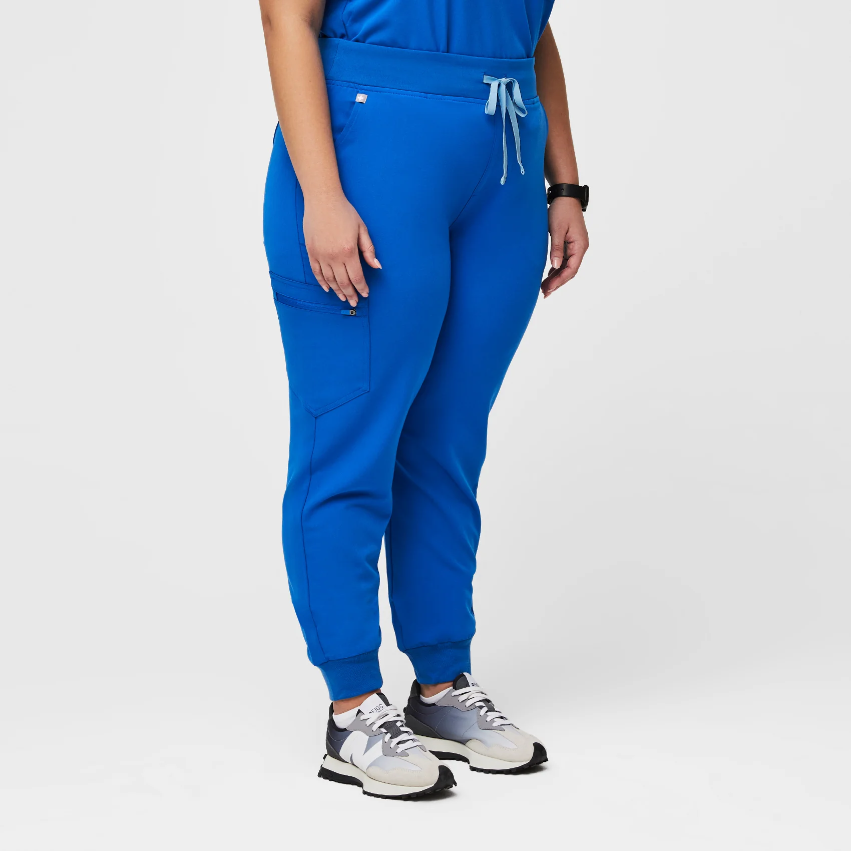 women's Royal Blue High Waisted Zamora™ - Jogger Scrub Pants (3XL - 6XL) - Image 3