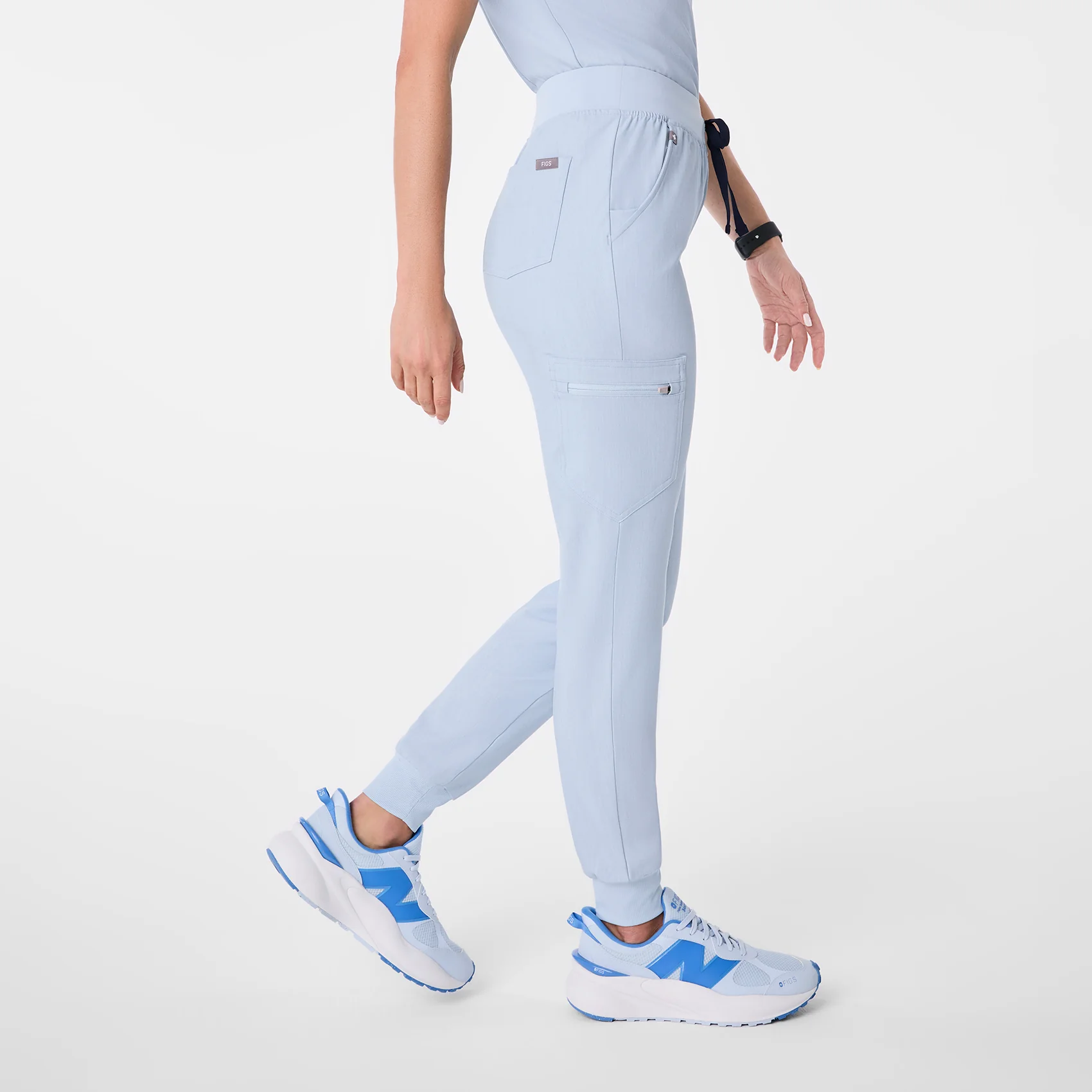 women's Chambray High Waisted Zamora - Petite Jogger Scrub Pant™ - Image 3