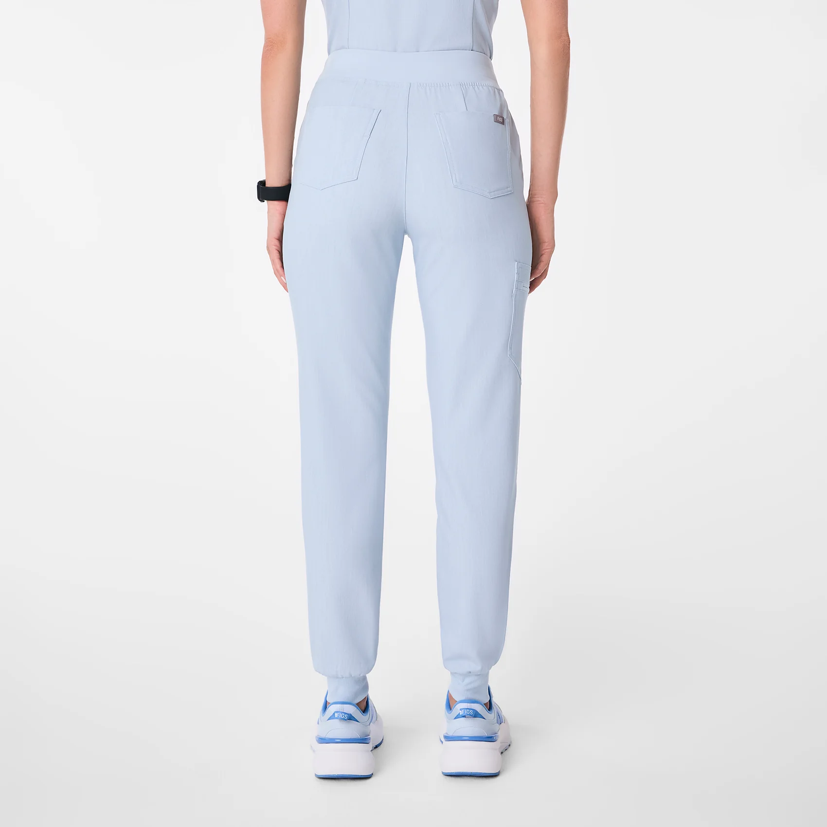 women's Chambray High Waisted Zamora - Petite Jogger Scrub Pant™ - Image 4