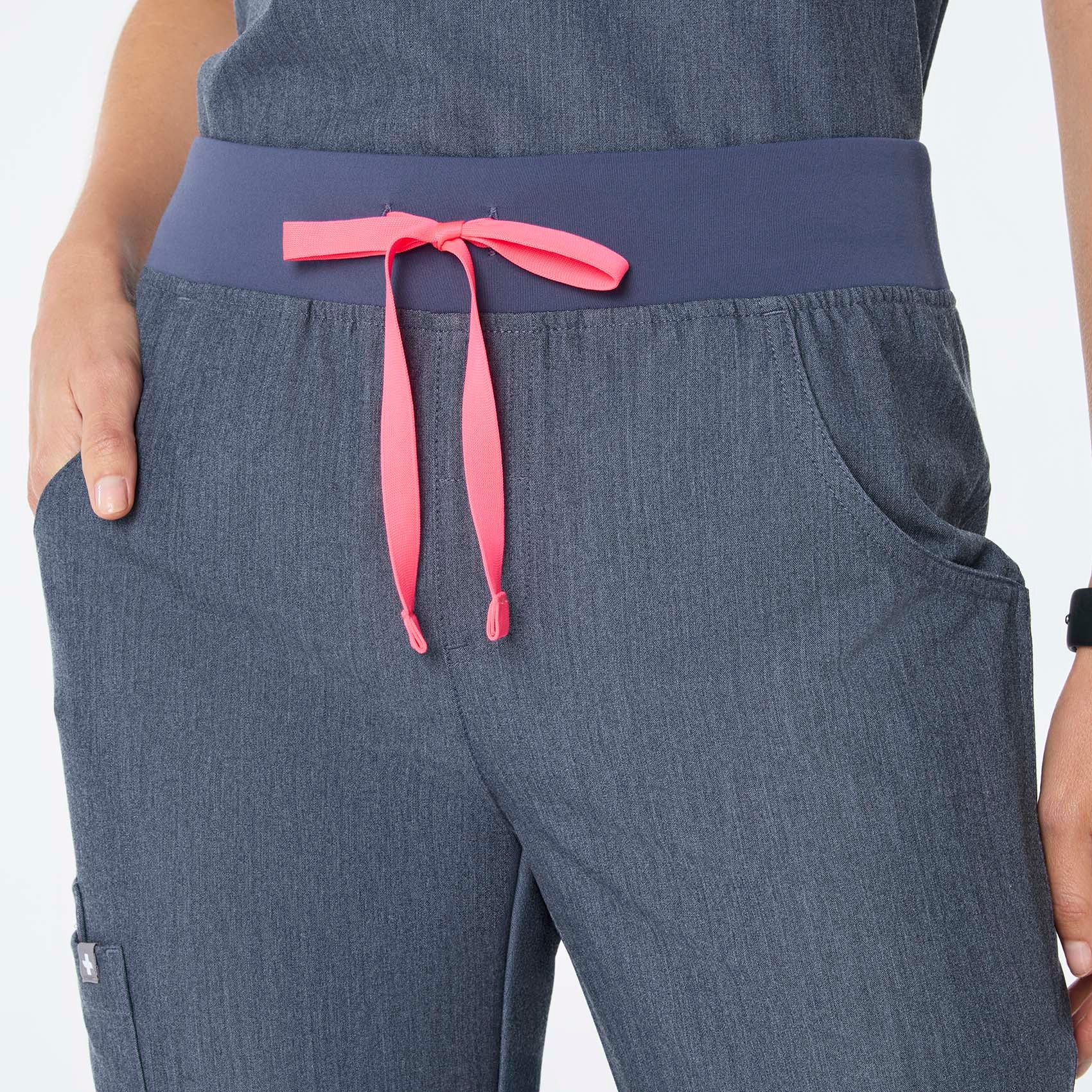 women's Heather Denim High Waisted Zamora - Petite Jogger Scrub Pant™ - Image 5