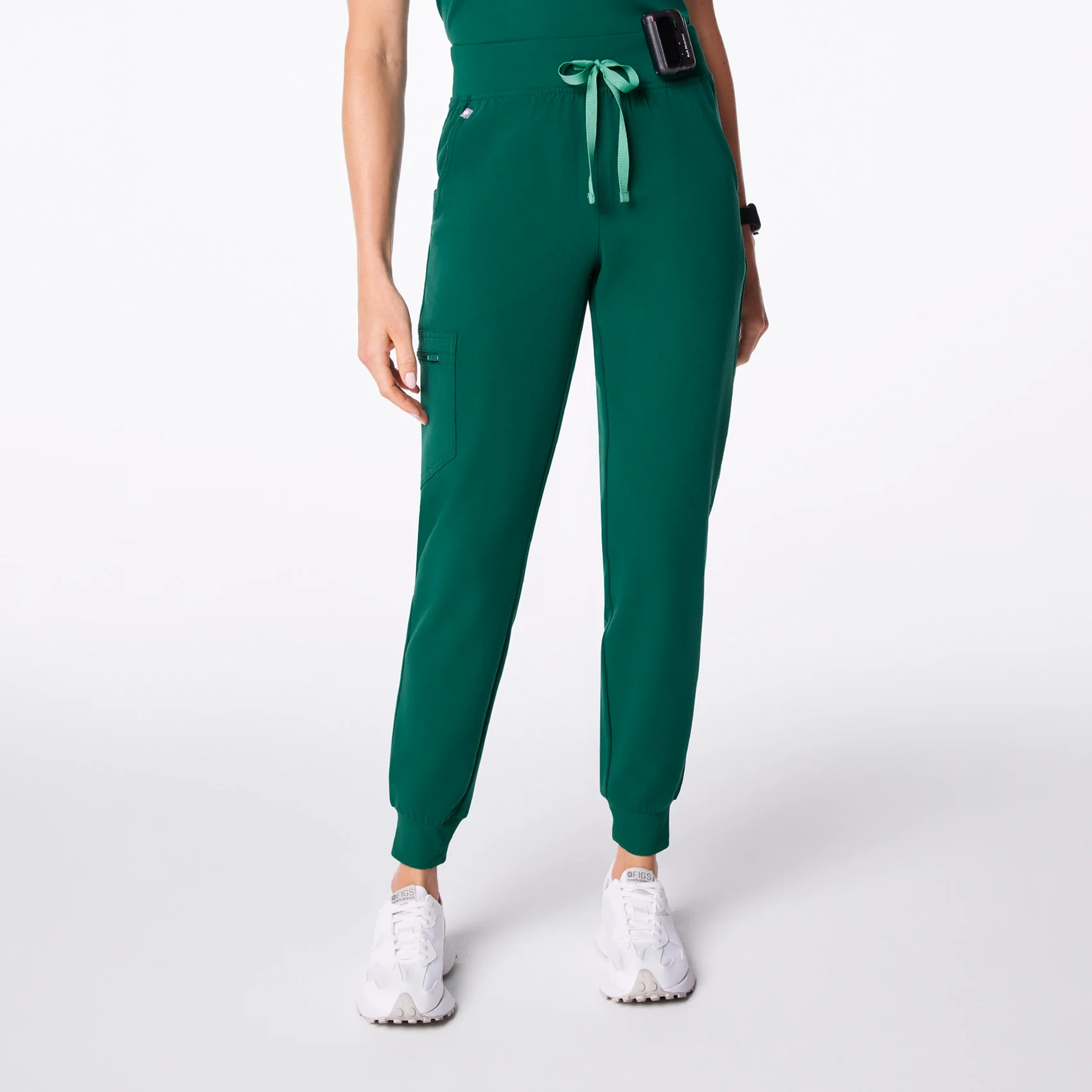women's Hunter Green High Waisted Zamora - Petite Jogger Scrub Pant™