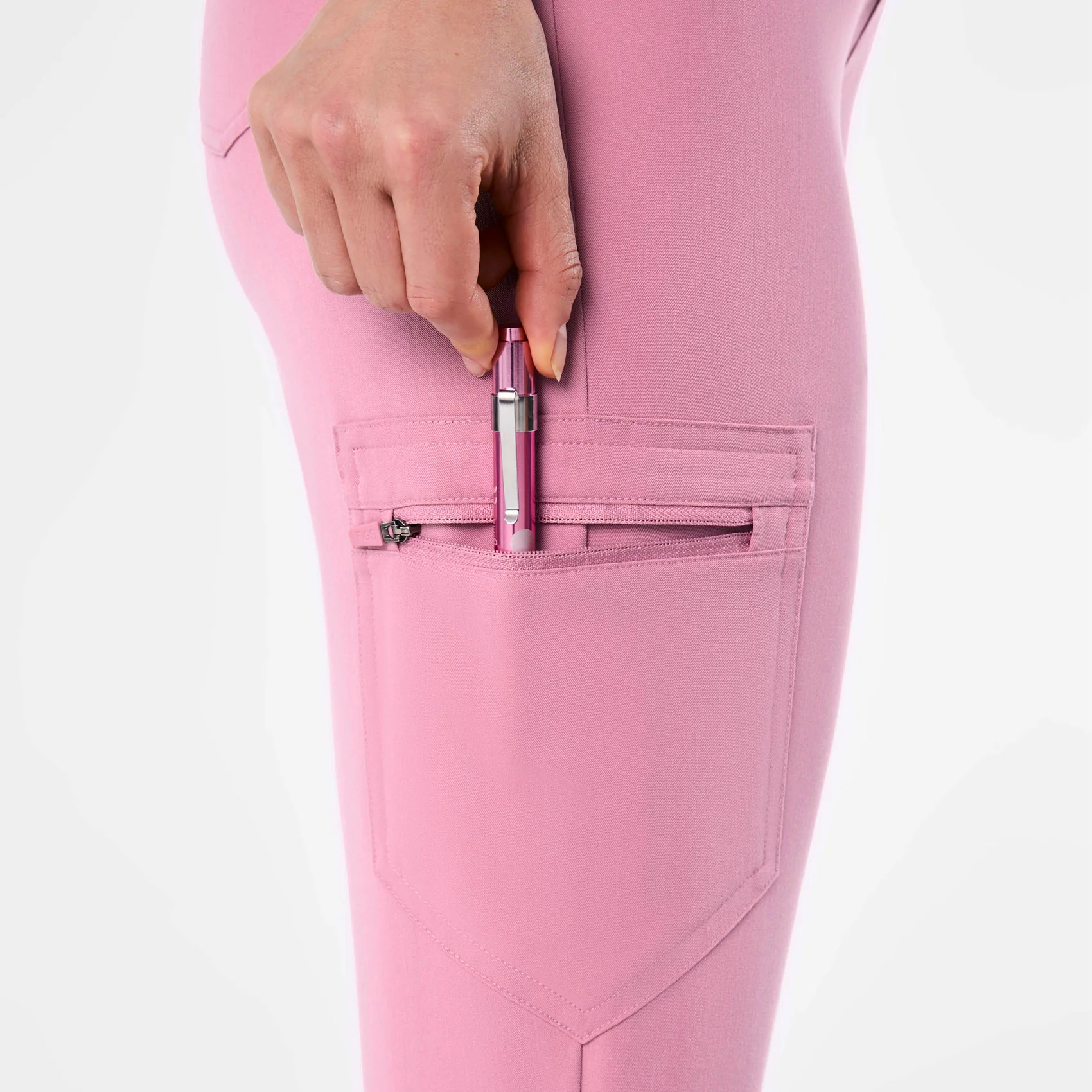 women's Chalk Pink High Waisted Zamora - Tall Jogger Scrub Pant™ - Image 6