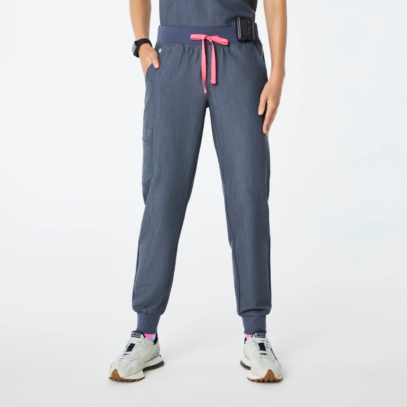 women's Heather Denim High Waisted Zamora - Tall Jogger Scrub Pant™