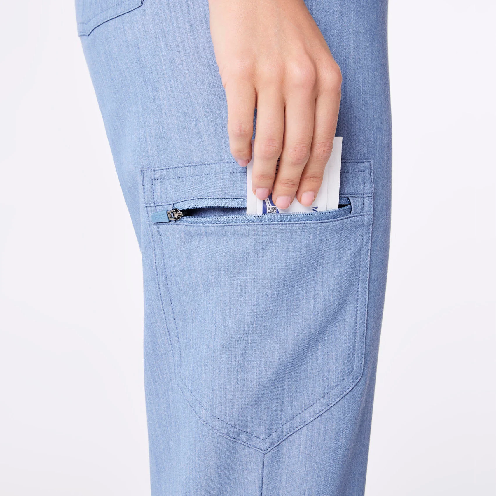 women's Heather Indigo High Waisted Zamora - Tall Jogger Scrub Pant™ - Image 6
