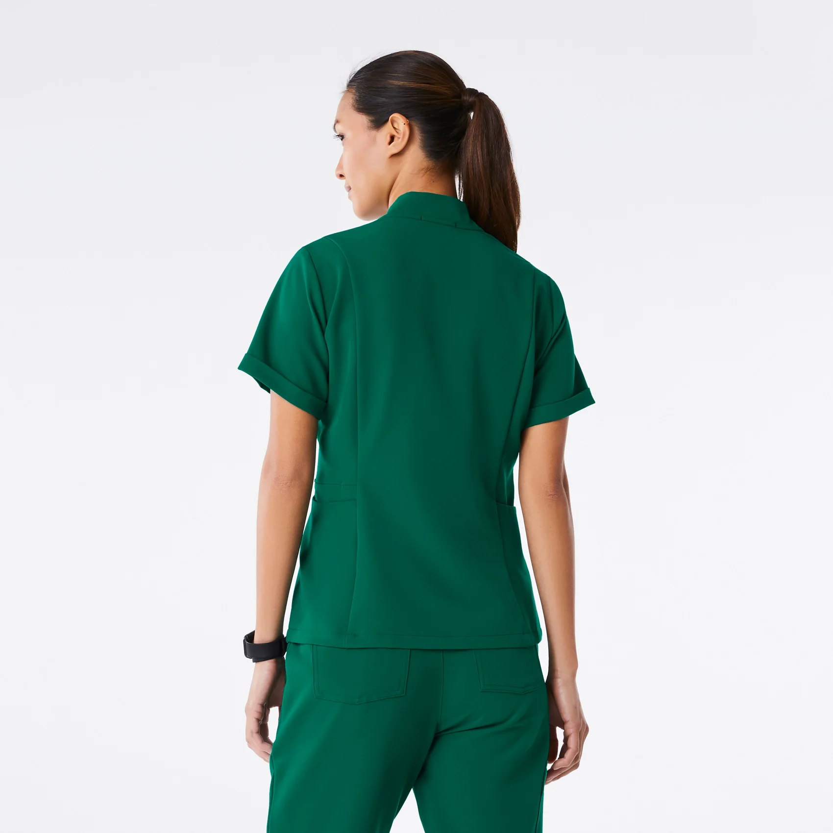 women's Hunter Green Inala - Slim Scrub Top - Image 4