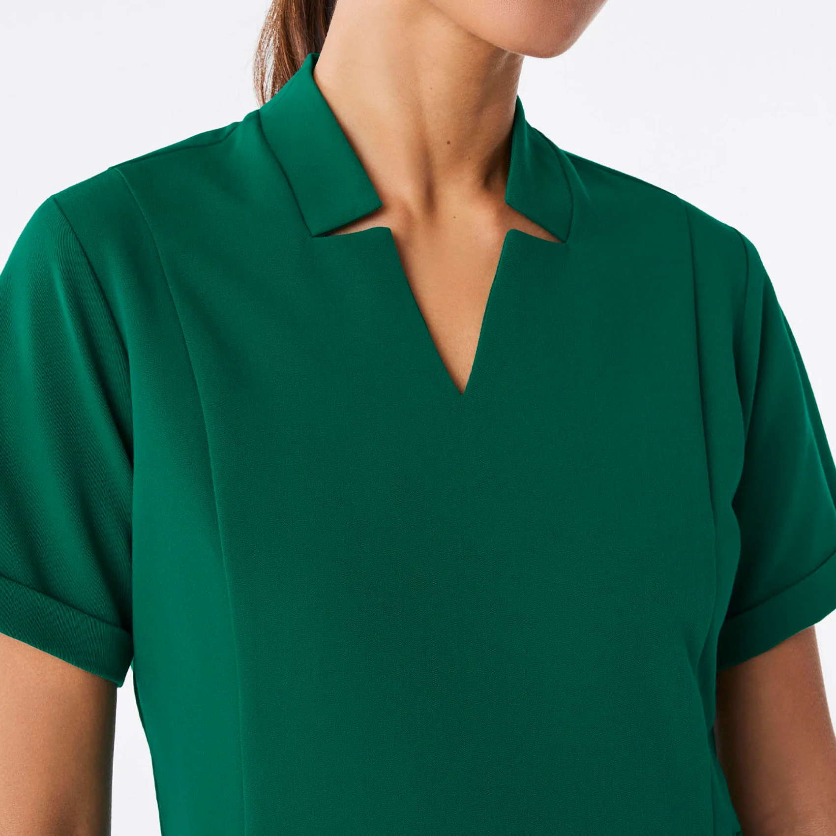 women's Hunter Green Inala - Slim Scrub Top - Image 5