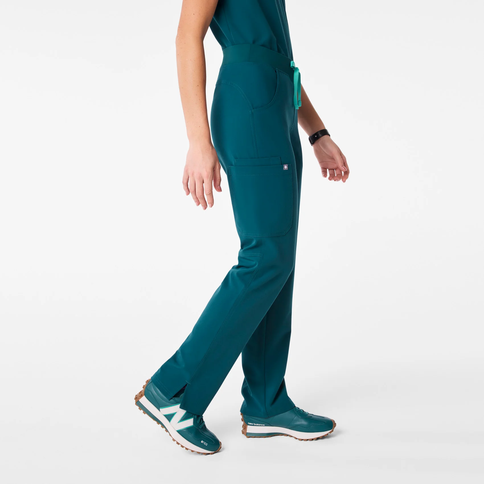 women's Caribbean Blue Kade - Petite Cargo Scrub Pant™ - Image 3