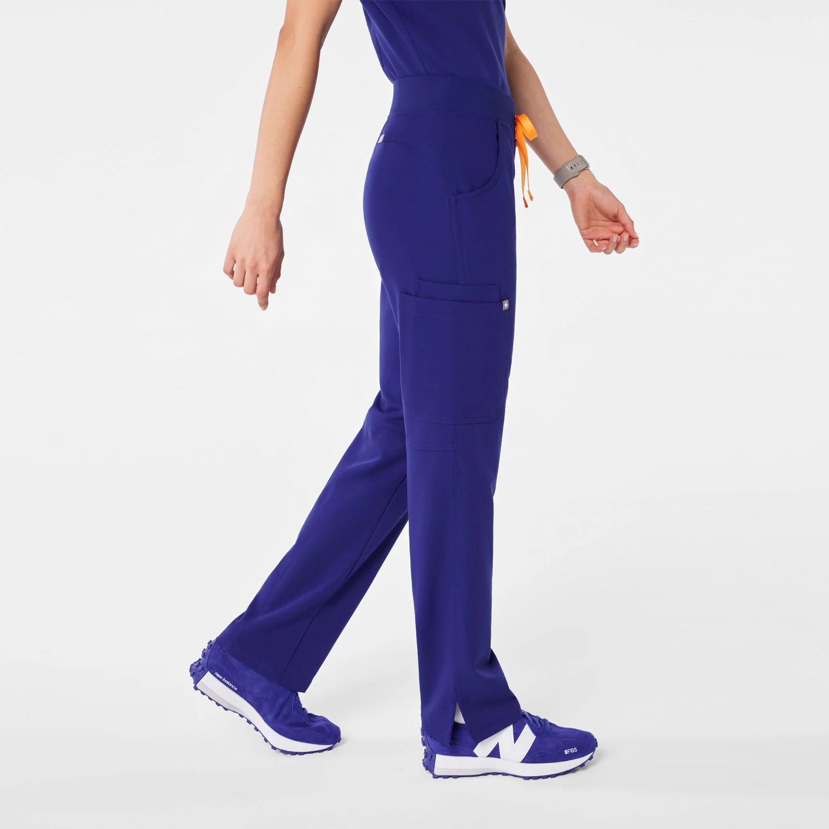 women's Deep Royal Blue Kade - Petite Cargo Scrub Pant™ - Image 3