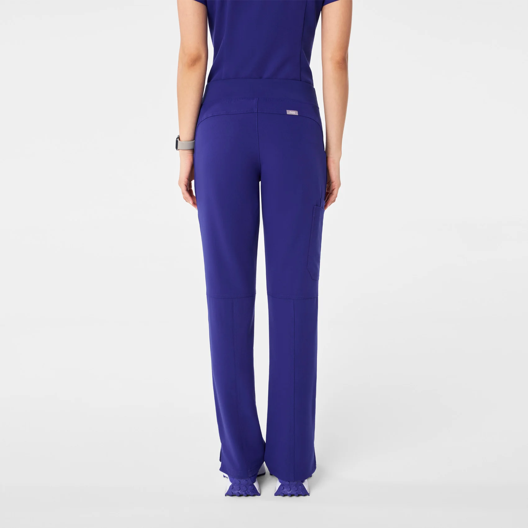 women's Deep Royal Blue Kade - Petite Cargo Scrub Pant™ - Image 4