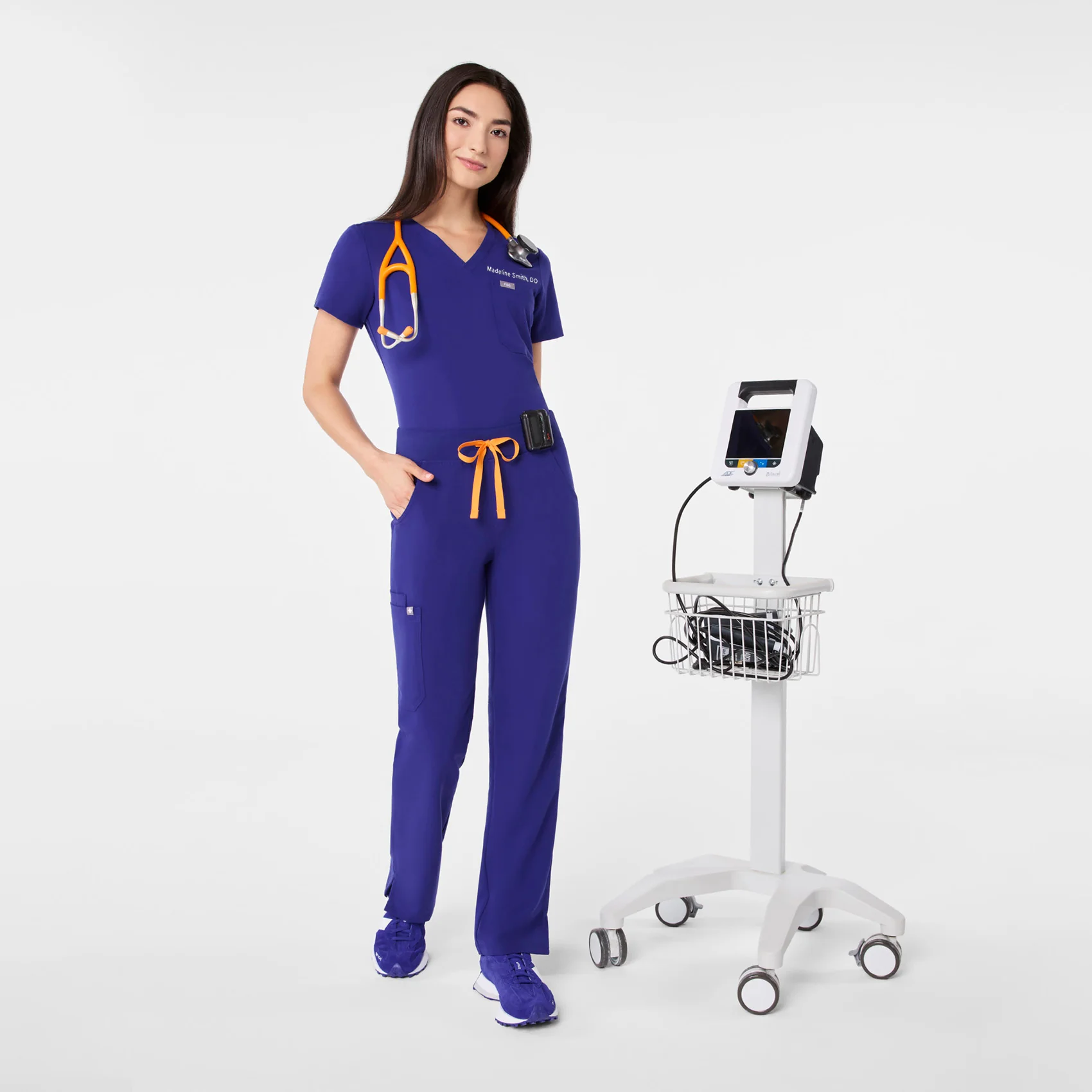 women's Deep Royal Blue Kade - Petite Cargo Scrub Pant™ - Image 5