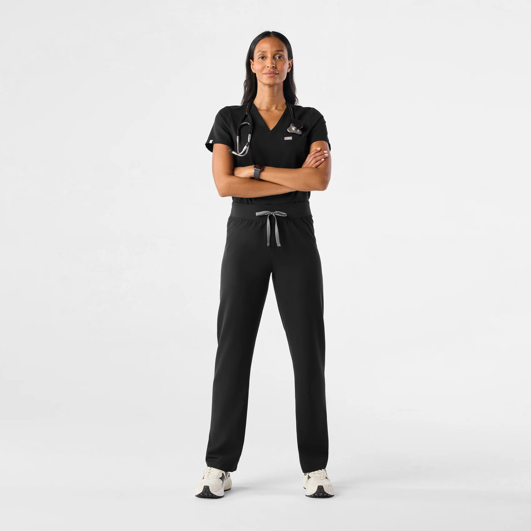 women's Black Livingston™ High Waisted - Basic Scrub Pants - Image 2