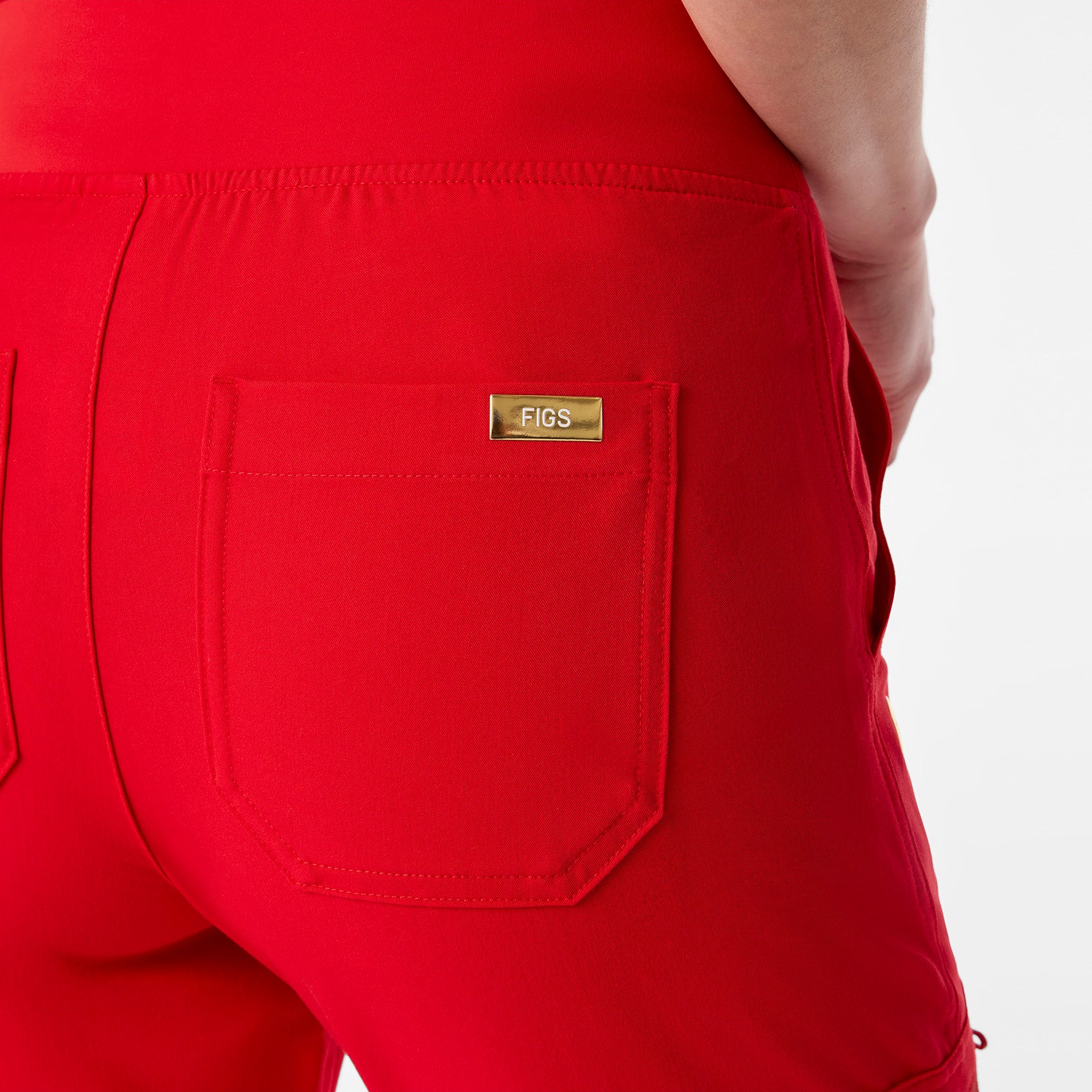 women's Lunar New Year Pop Red High Waisted Yola - Tall Skinny Scrub Pant™ - Image 8