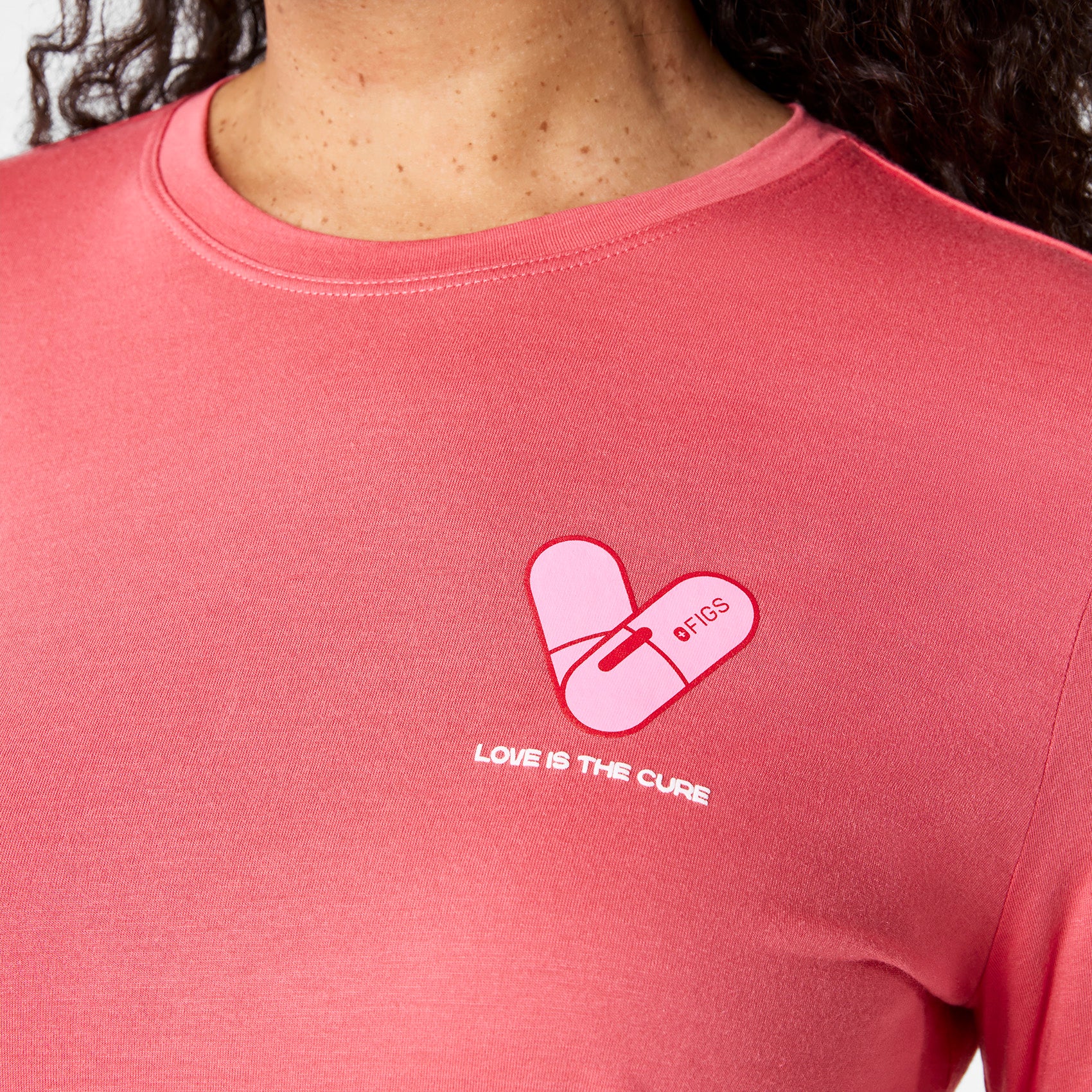 women's Pulmonary Pink Love Is The Cure Supersoft - Longsleeve Underscrub - Image 2