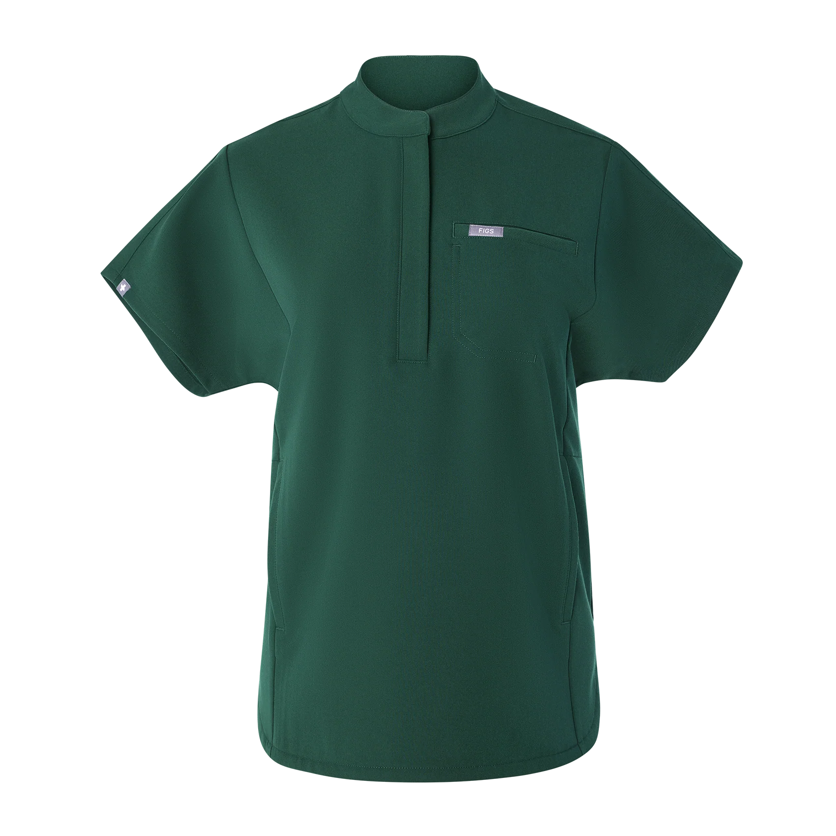 women's Forest Green Montex - Mock Neck Scrub Top - Image 9