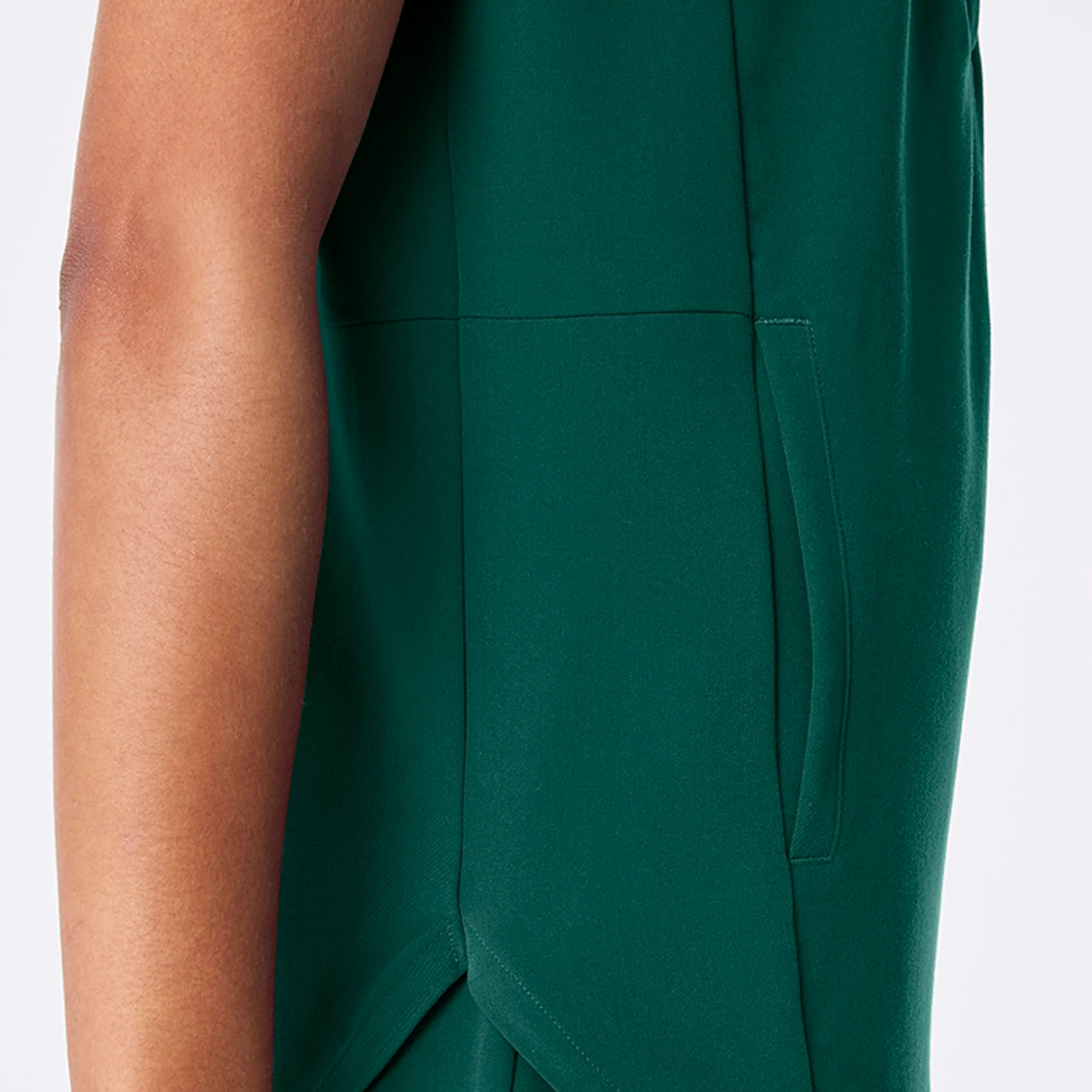 women's Hunter Green Montex - Mock Neck Scrub Top - Image 8