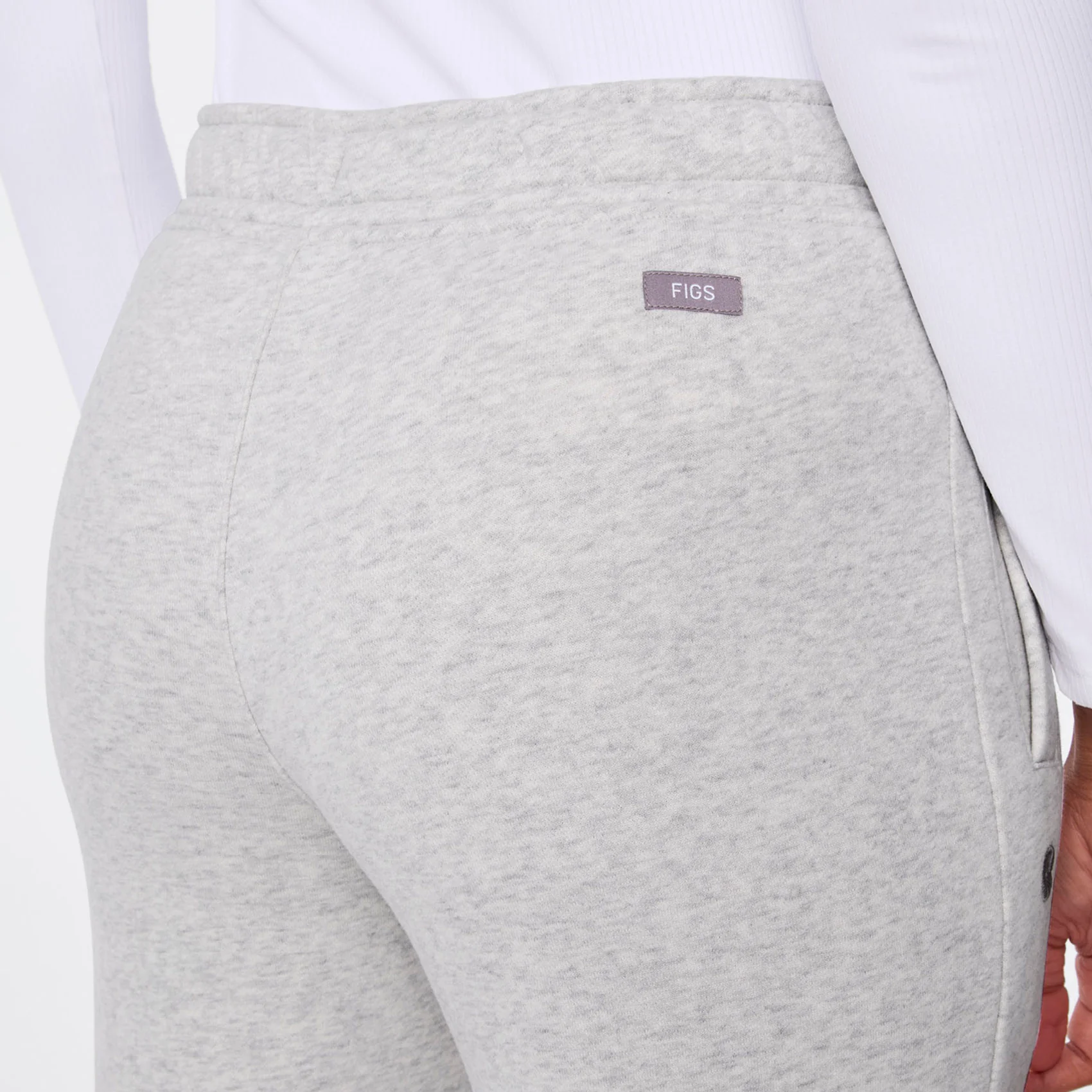 women's Heather Grey Off-Shift Wide Leg - Sweatpant™ - Image 5
