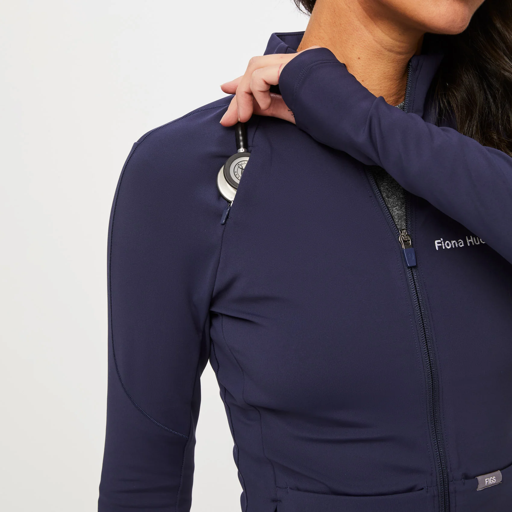 women's Navy On-Shift ContourKnit Jacket™ - Image 7