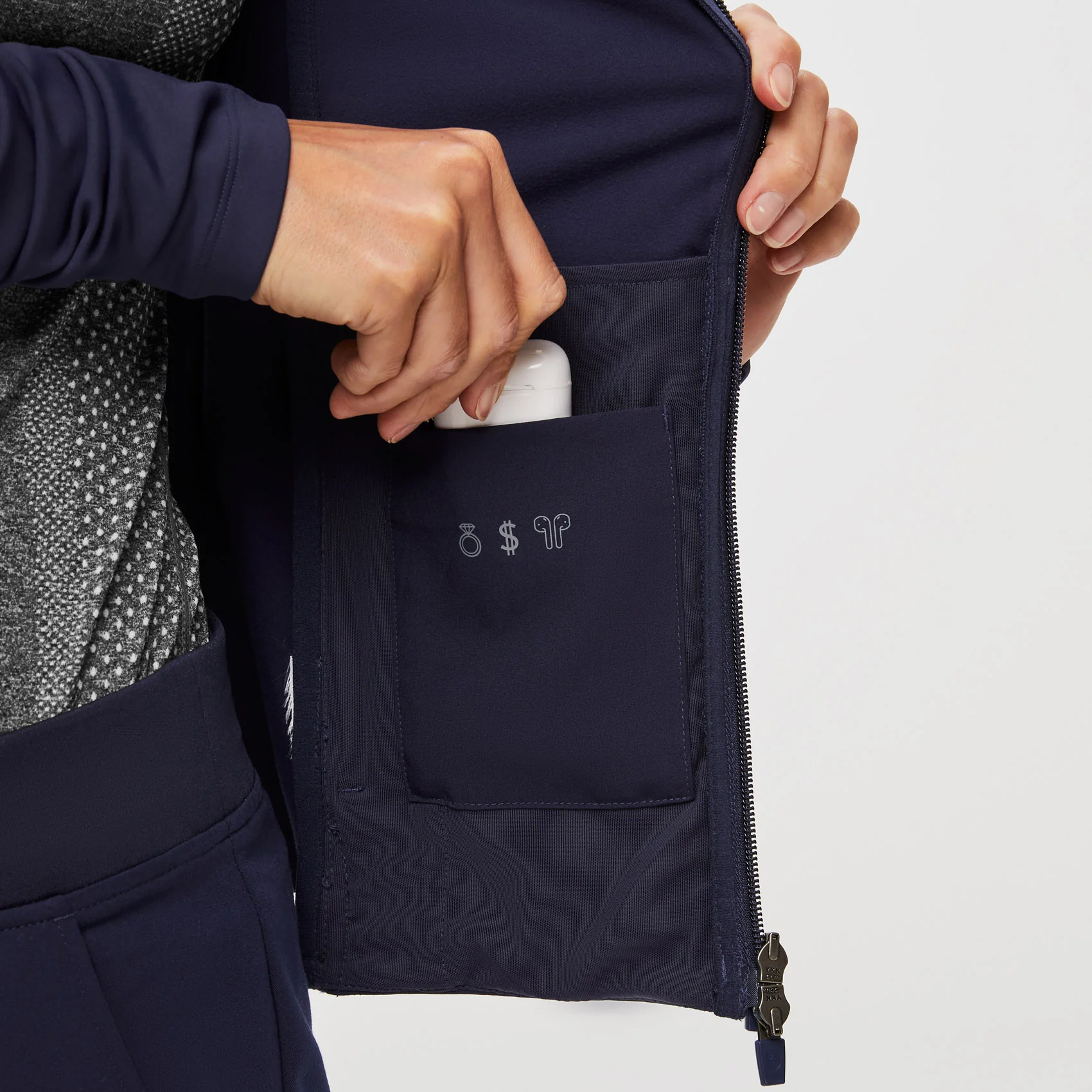 women's Navy On-Shift ContourKnit Jacket™ - Image 8