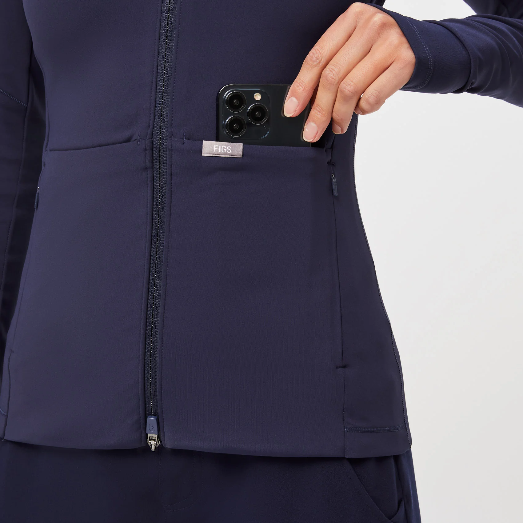 women's Navy On-Shift ContourKnit Jacket™ - Image 9