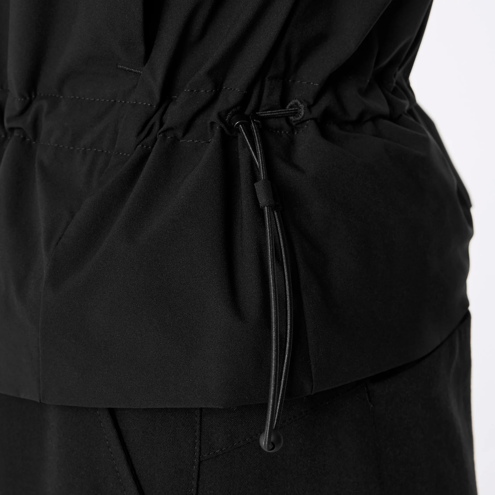 women's Black On-Shift Elizabeth Cinched Scrub Jacket™ - Image 8