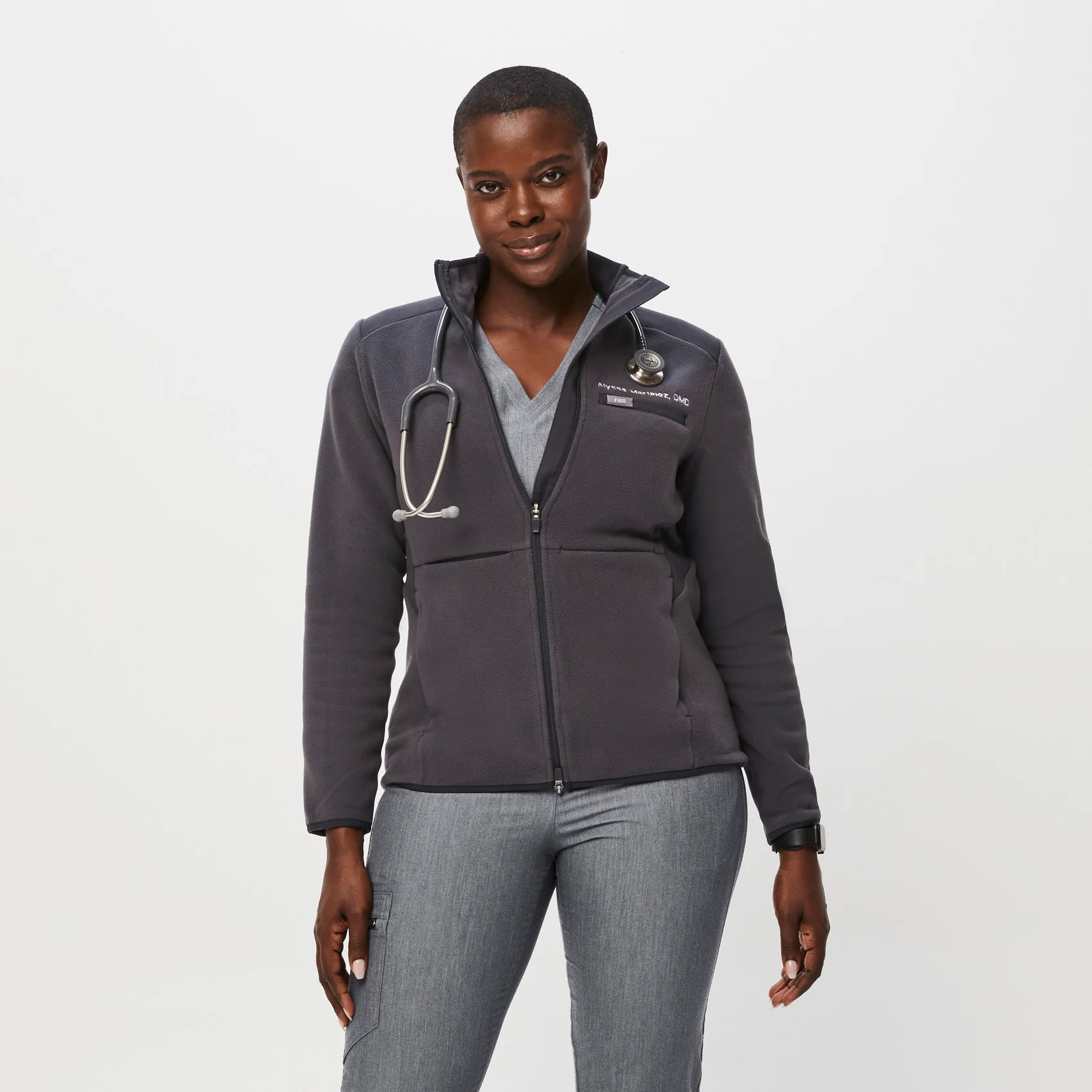 women's Deep Charcoal On-Shift™ - Fleece Jacket