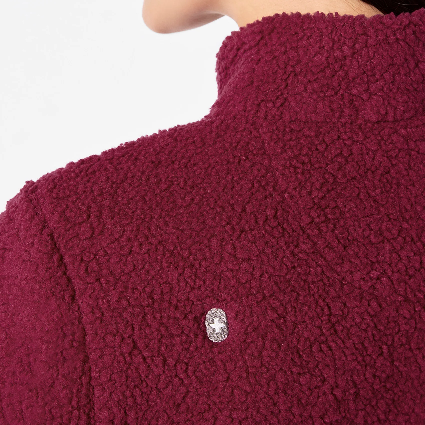 women's Deep Cranberry On-Shift High Pile - Fleece Pullover Jacket™ - Image 8