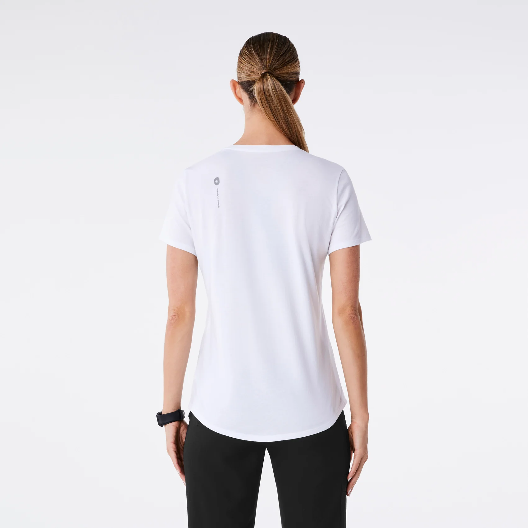 women's White Paramedic Supersoft - Shortsleeve Underscrub - Image 4
