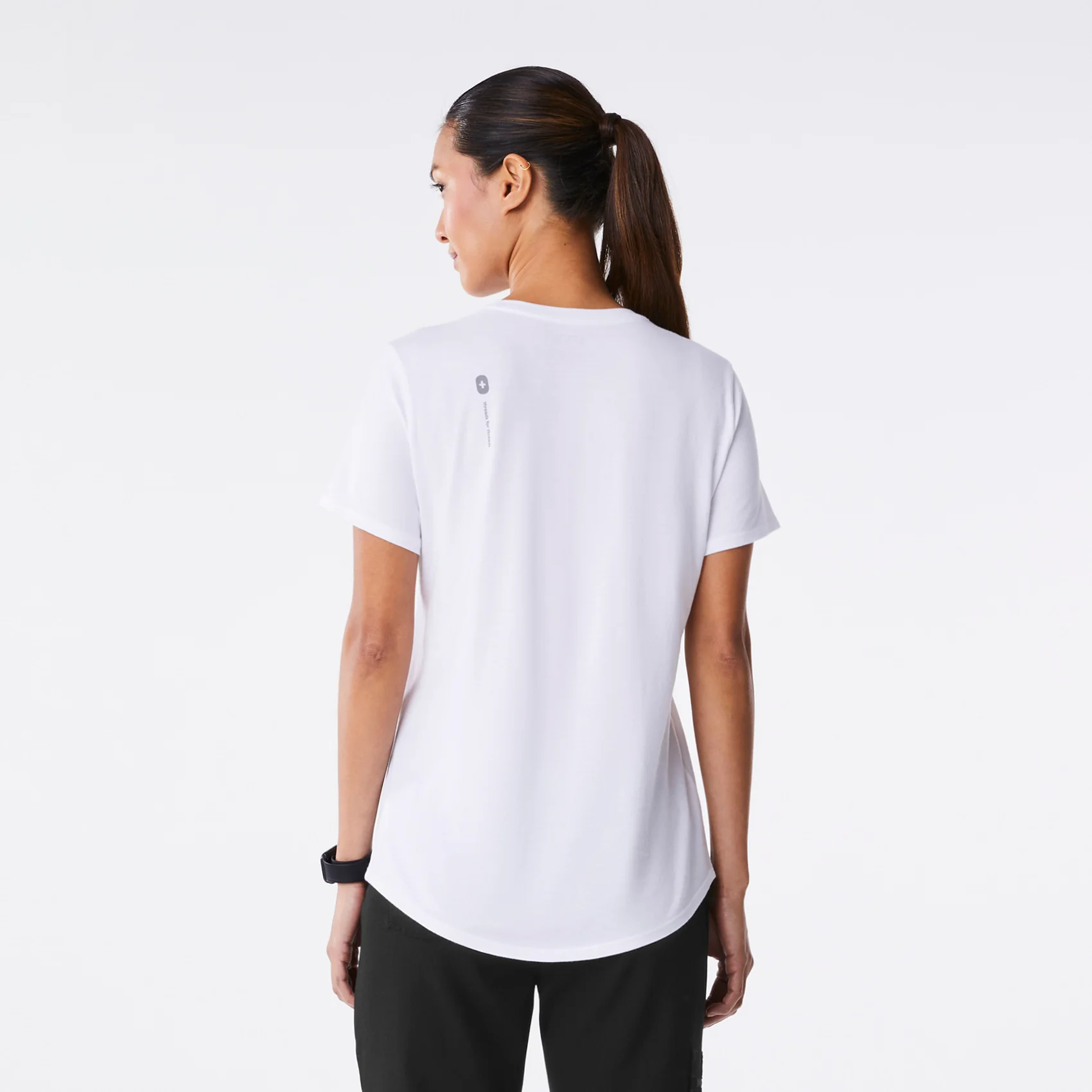women's White Pharmacist Supersoft - Shortsleeve Underscrub - Image 4