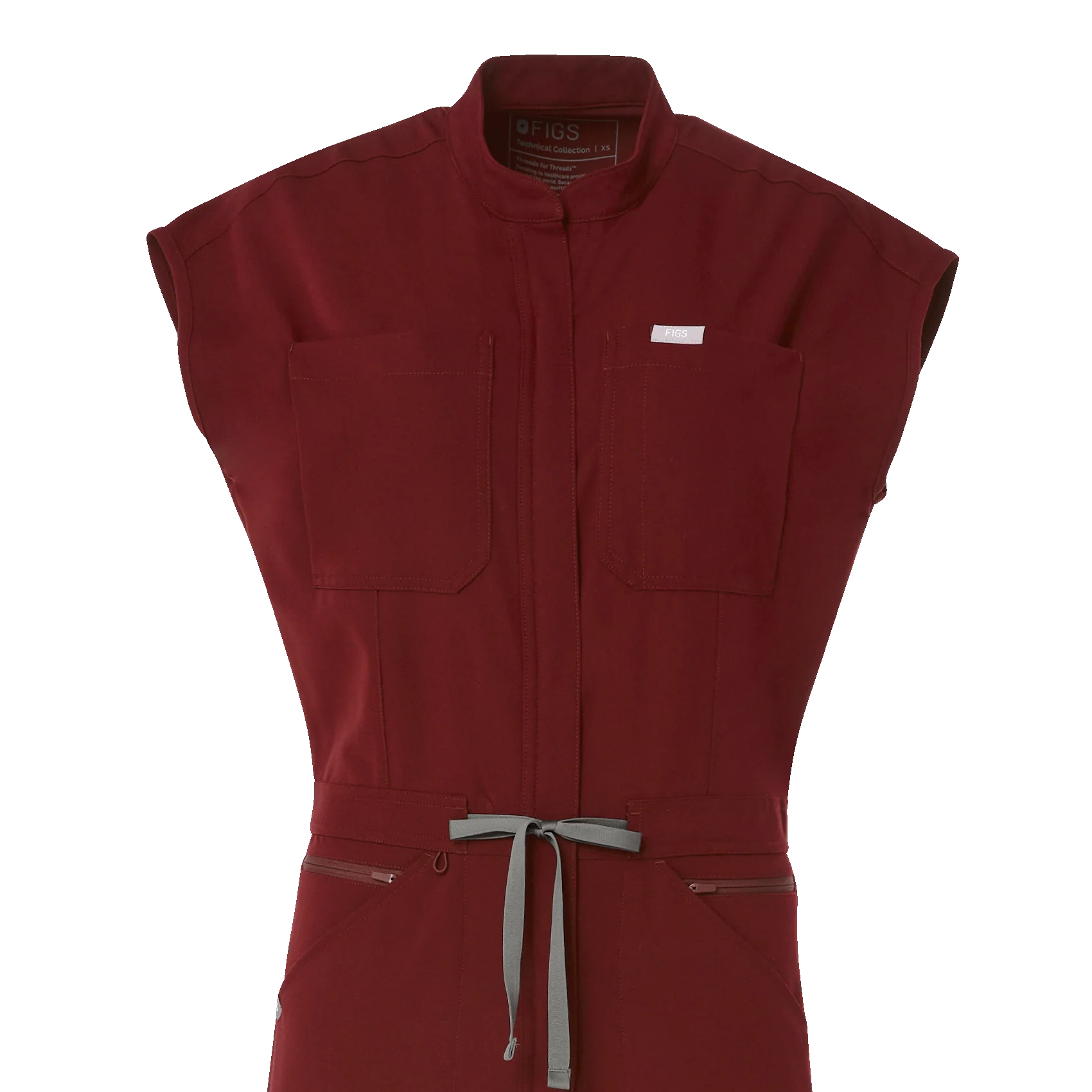 women's Burgundy Rafaela Cargo Jogger - Petite ScrubJumpsuit™ - Image 10