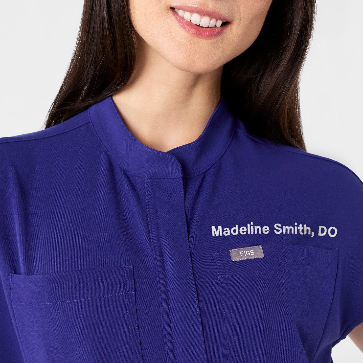 women's Deep Royal Blue Rafaela Wide Leg - Petite ScrubJumpsuit™ - Image 4