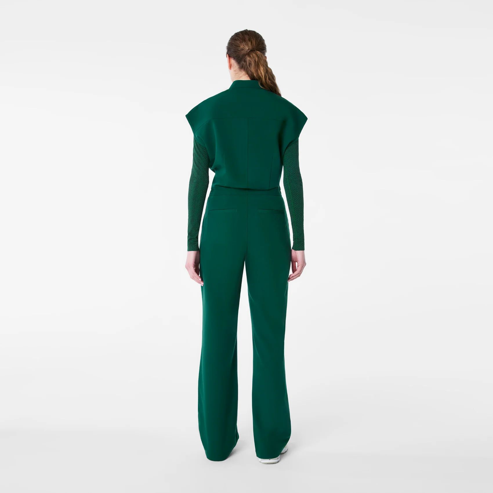 women's Forest Green Rafaela Wide Leg - Petite ScrubJumpsuit™ - Image 3