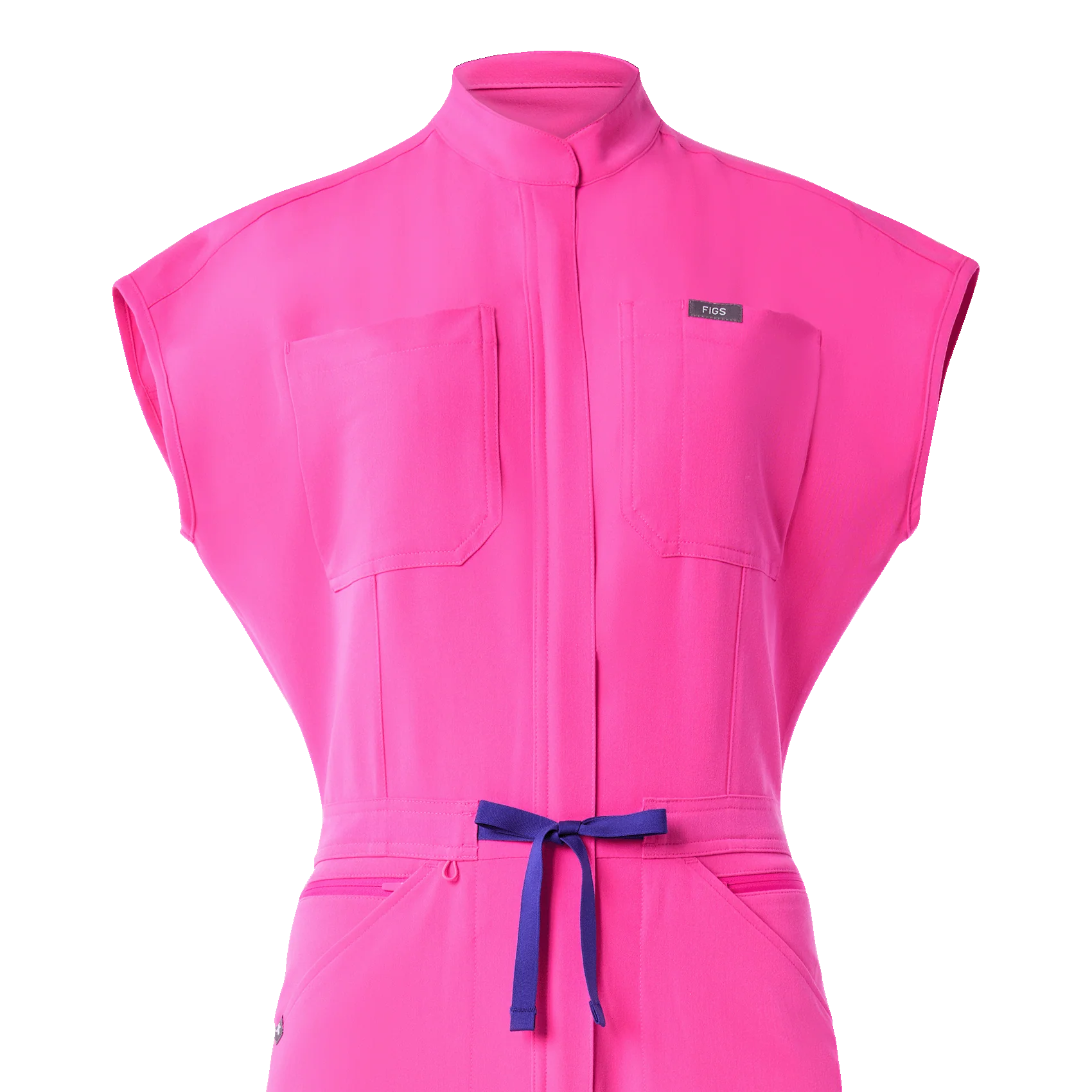 women's Rapid Response Pink Rafaela Wide Leg - Petite ScrubJumpsuit™ - Image 10