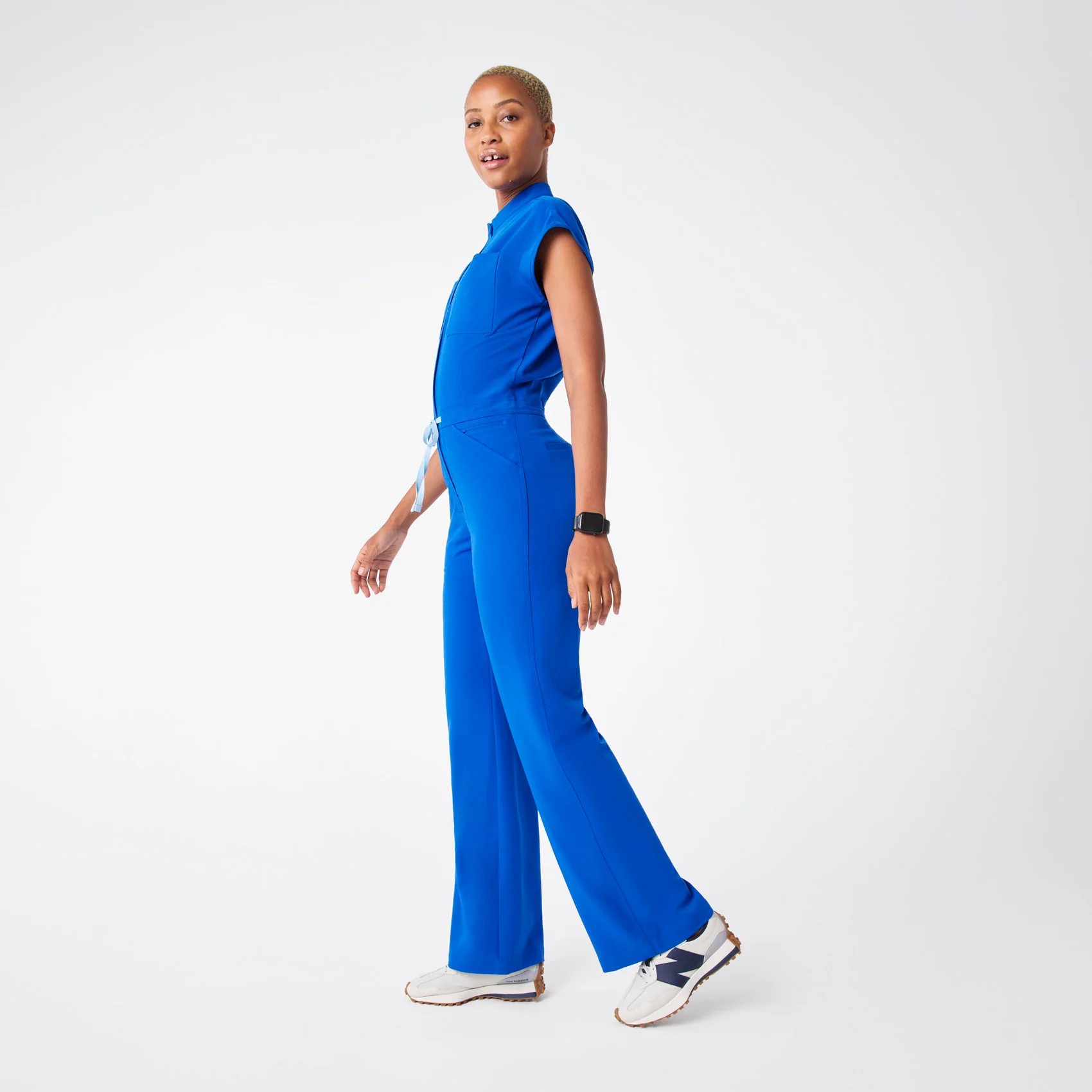 women's Royal Blue Rafaela Wide Leg - Tall ScrubJumpsuit™ - Image 3
