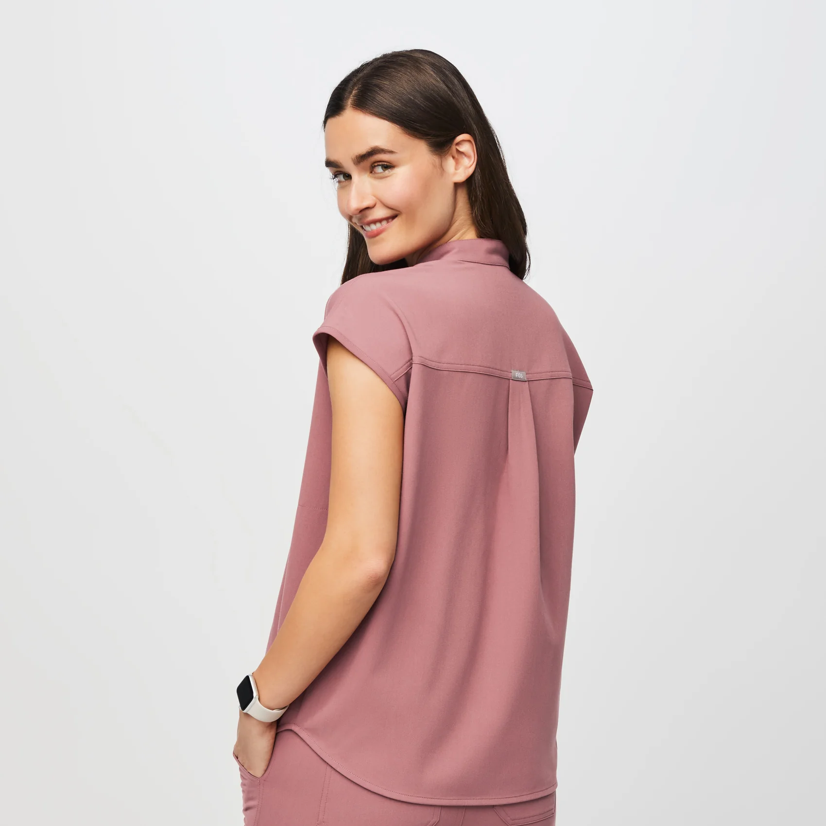 women's Mauve Rafaela™ - Oversized Scrub Top - Image 4