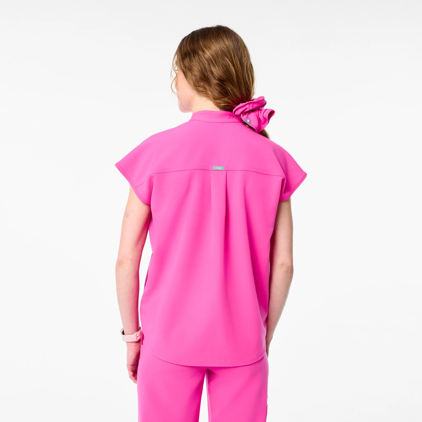 women's Rapid Response Pink - Oversized Scrub Top™ - Image 4