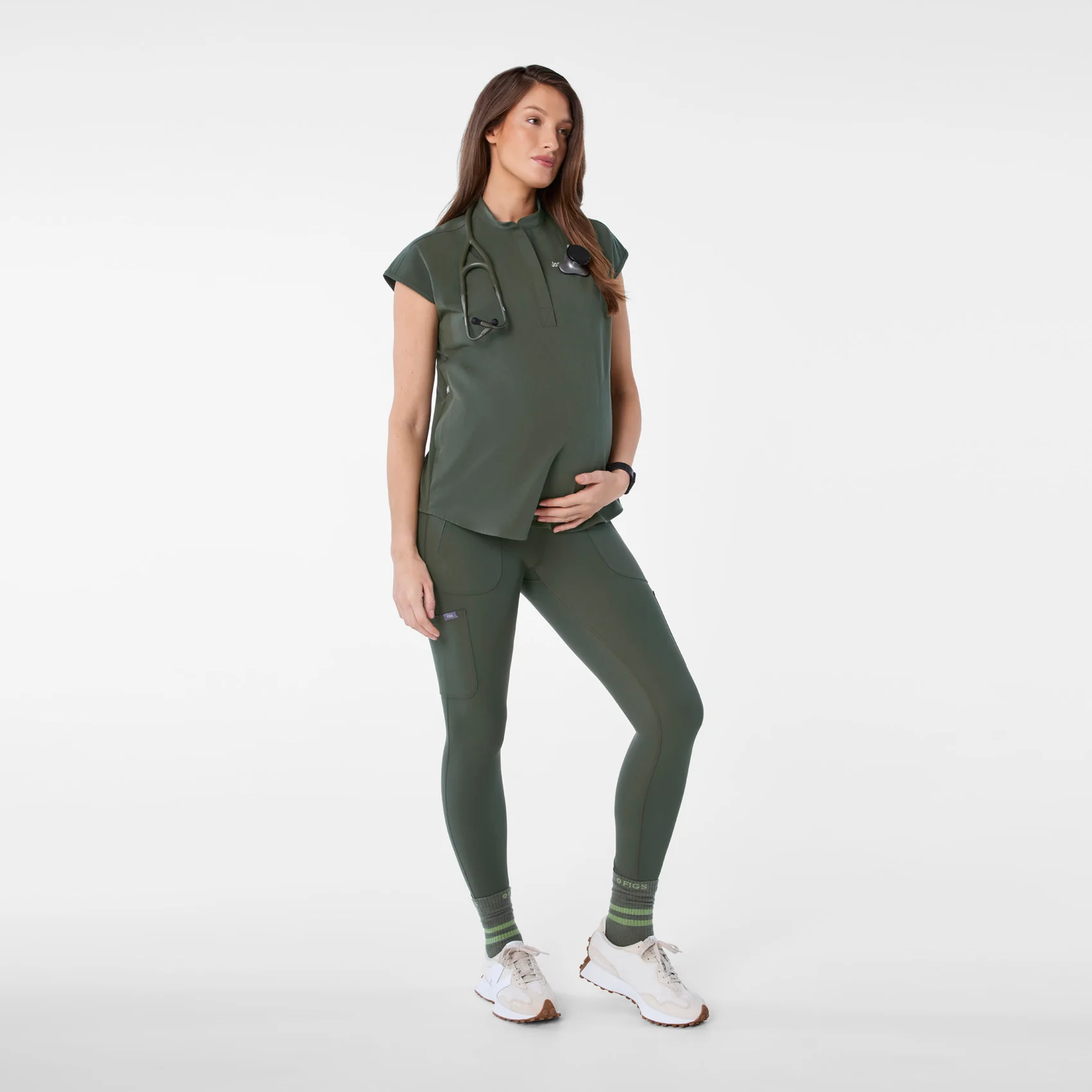 women's Moss Rafaela Maternity  -  Scrub Top™ - Image 2